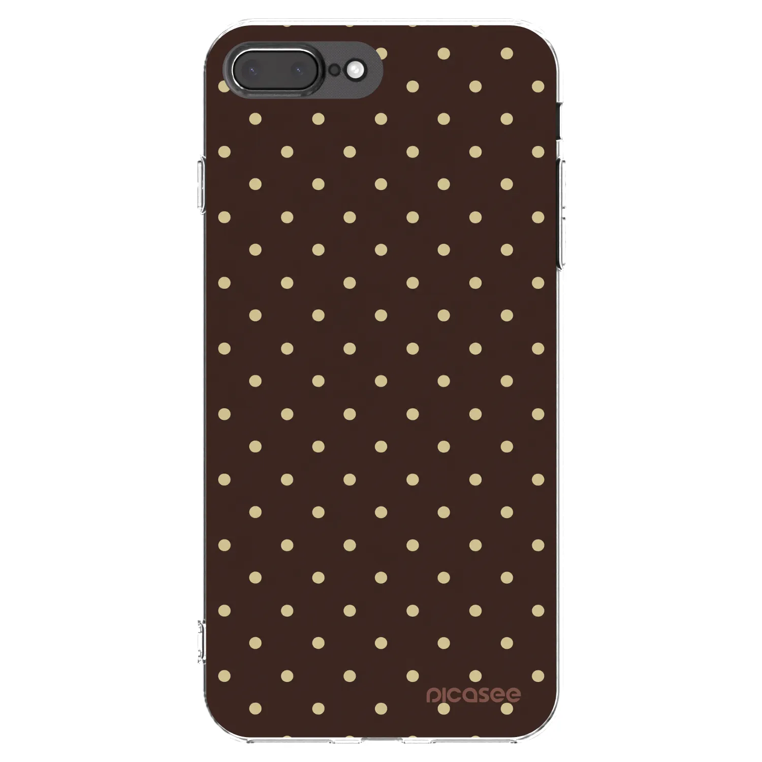 Picasee silikonska prozirna maskica za Apple iPhone 7 Plus - Vanilla Dots & Chocolate