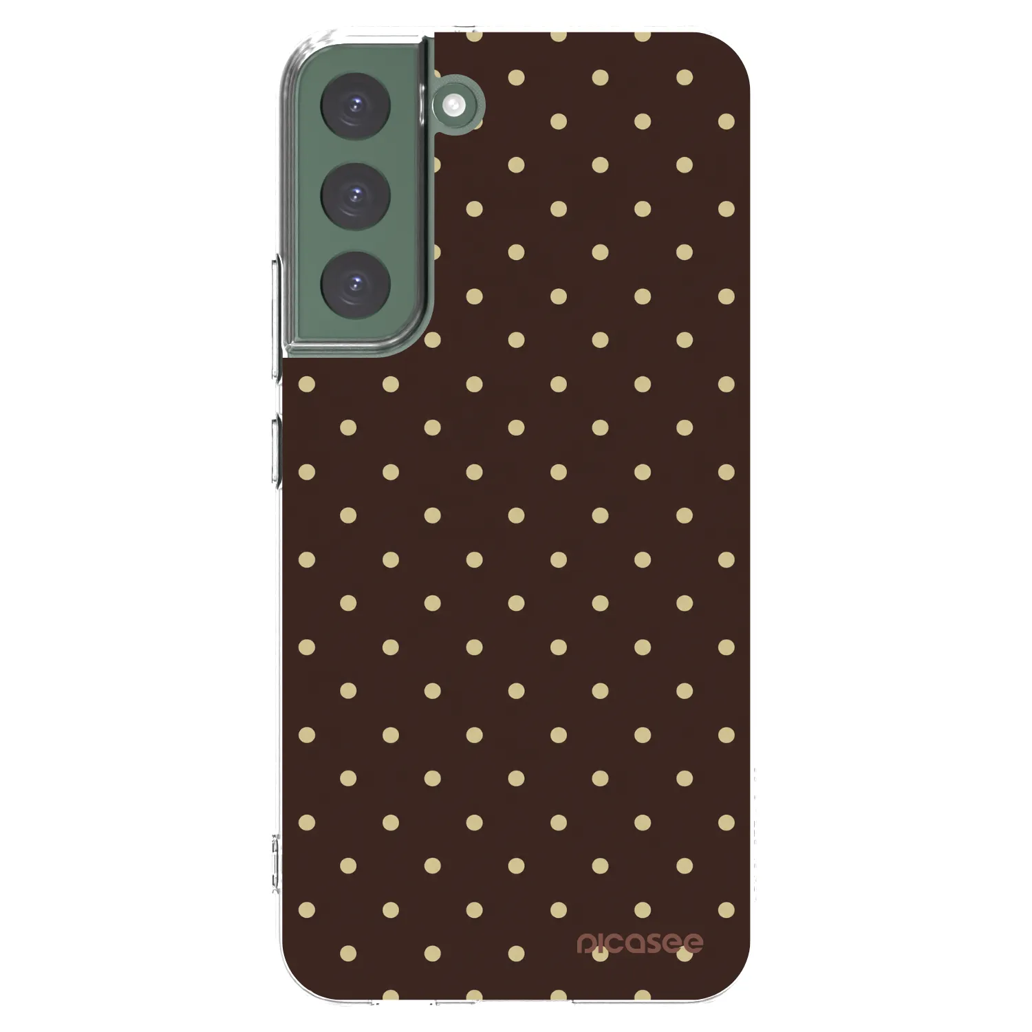 Picasee silikonska prozirna maskica za Samsung Galaxy S22+ 5G - Vanilla Dots & Chocolate