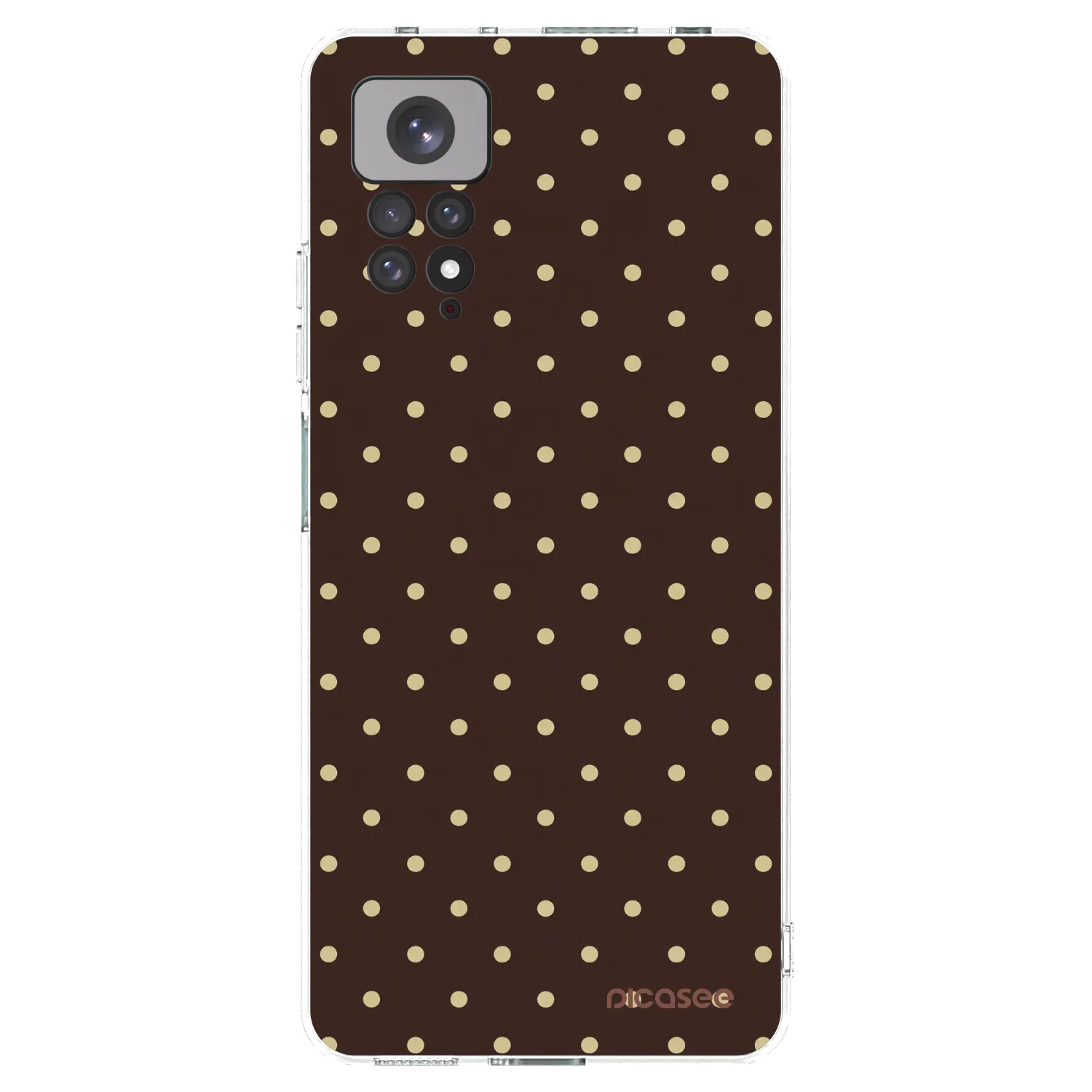Picasee silikonska prozirna maskica za Xiaomi Redmi Note 11S 4G - Vanilla Dots & Chocolate