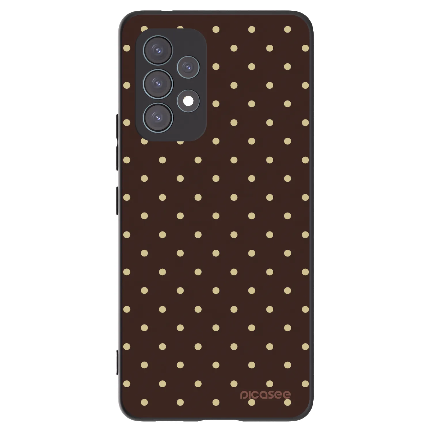 Picasee crna silikonska maskica za Samsung Galaxy A53 5G A536 - Vanilla Dots & Chocolate