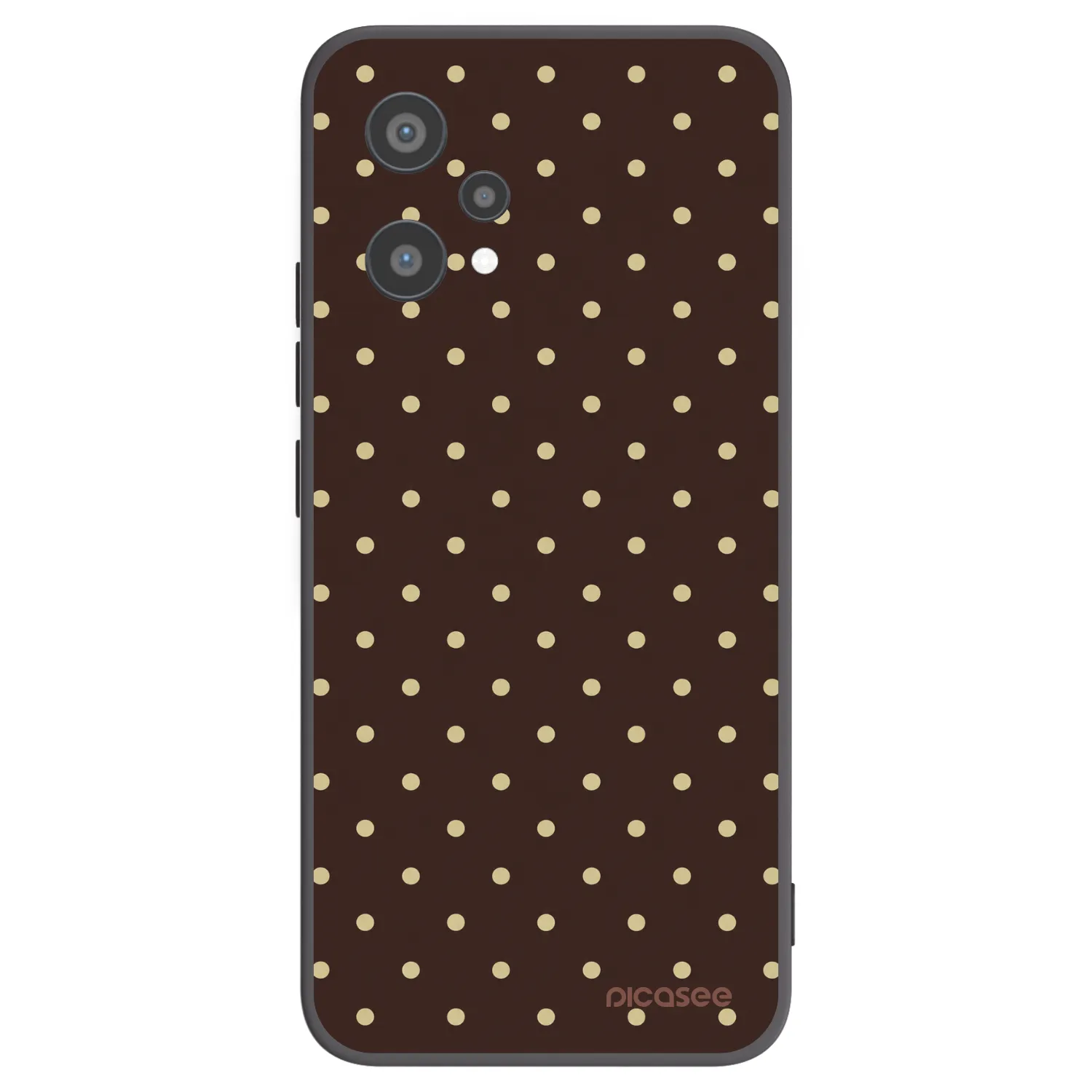 Picasee crna silikonska maskica za Realme 9 Pro 5G - Vanilla Dots & Chocolate