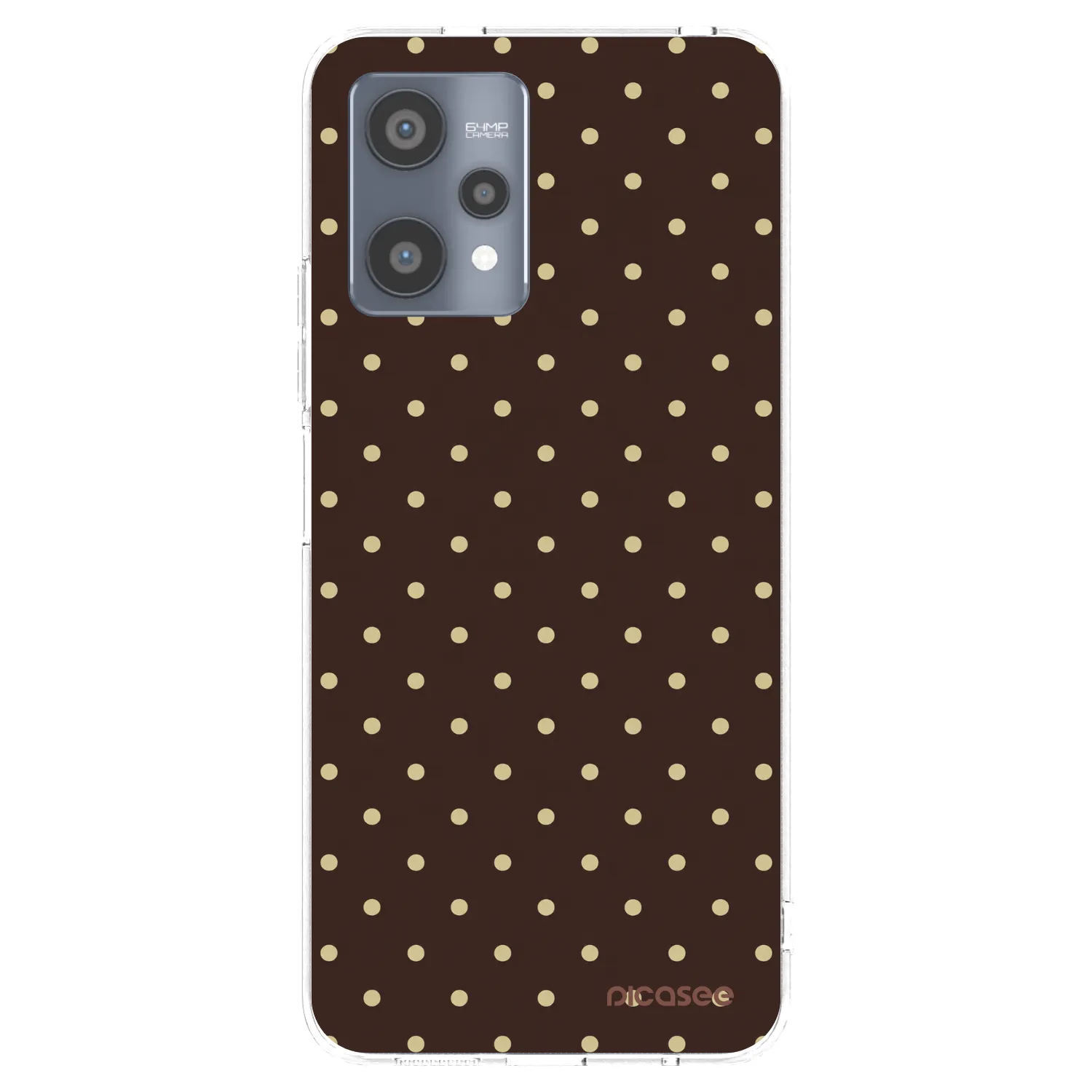 Picasee silikonska prozirna maskica za Realme 9 Pro 5G - Vanilla Dots & Chocolate
