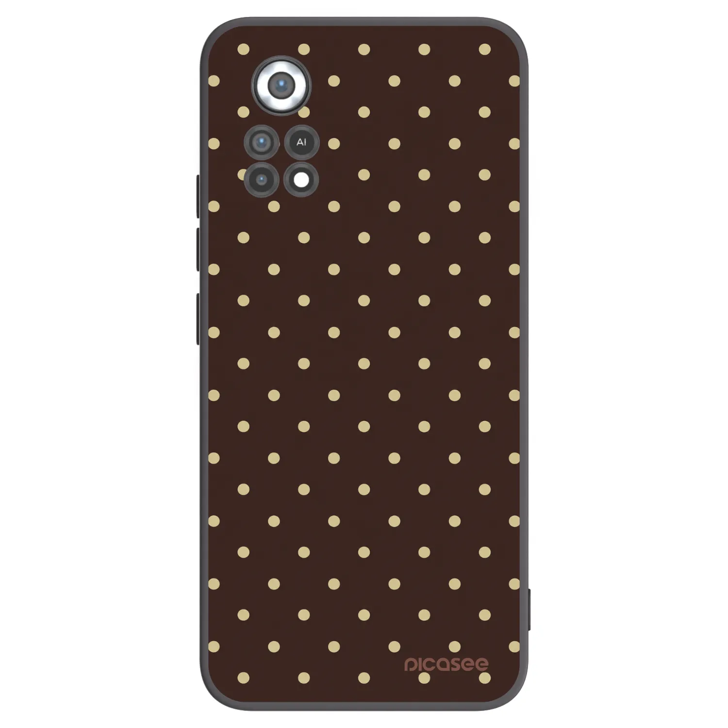 Picasee crna silikonska maskica za Xiaomi Poco X4 Pro 5G - Vanilla Dots & Chocolate