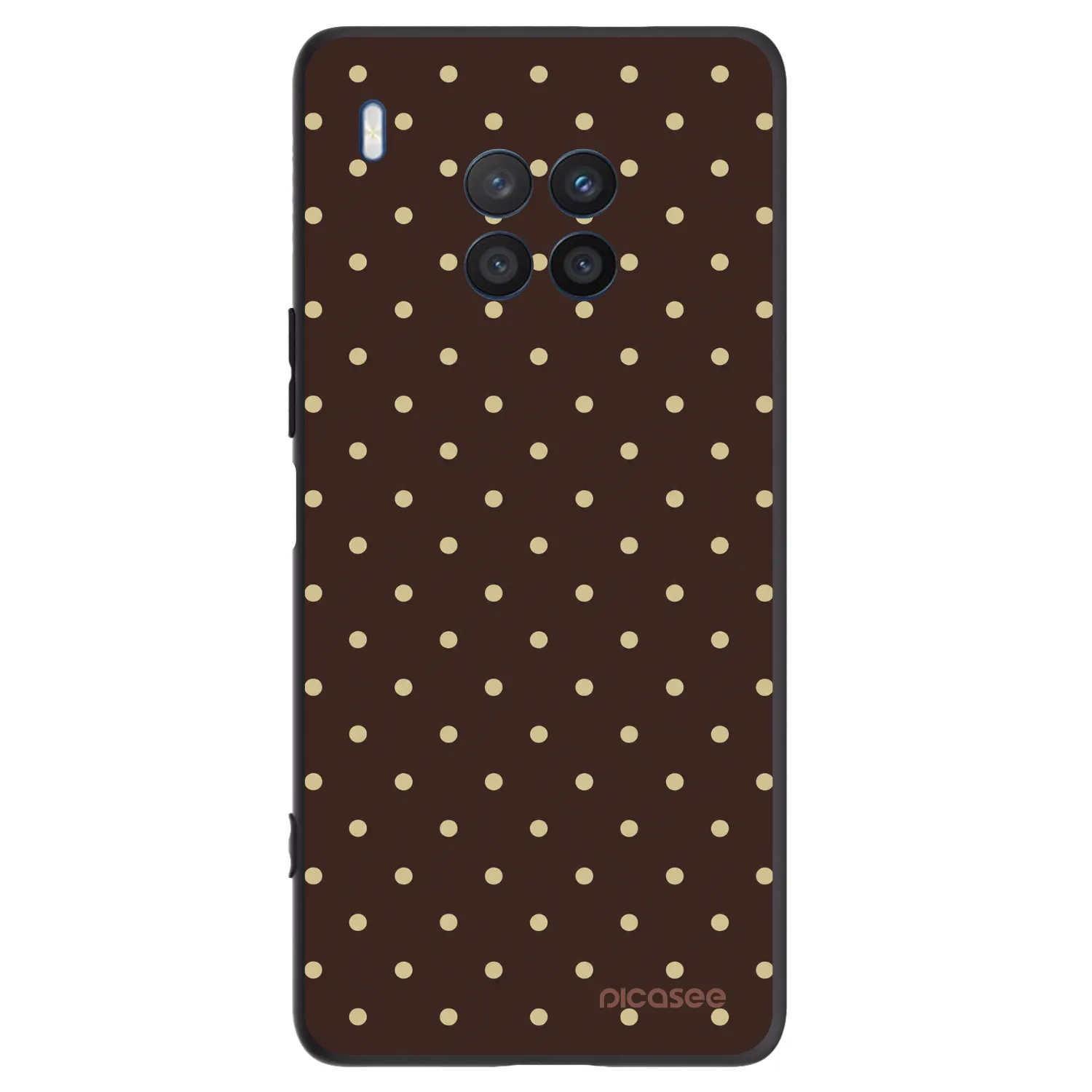 Picasee crna silikonska maskica za Honor 50 Lite - Vanilla Dots & Chocolate