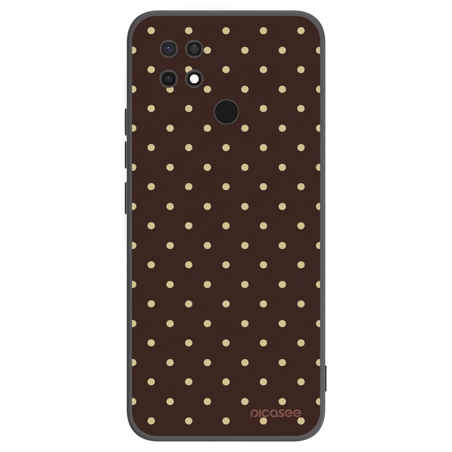 Picasee crna silikonska maskica za Xiaomi Redmi 10C - Vanilla Dots & Chocolate