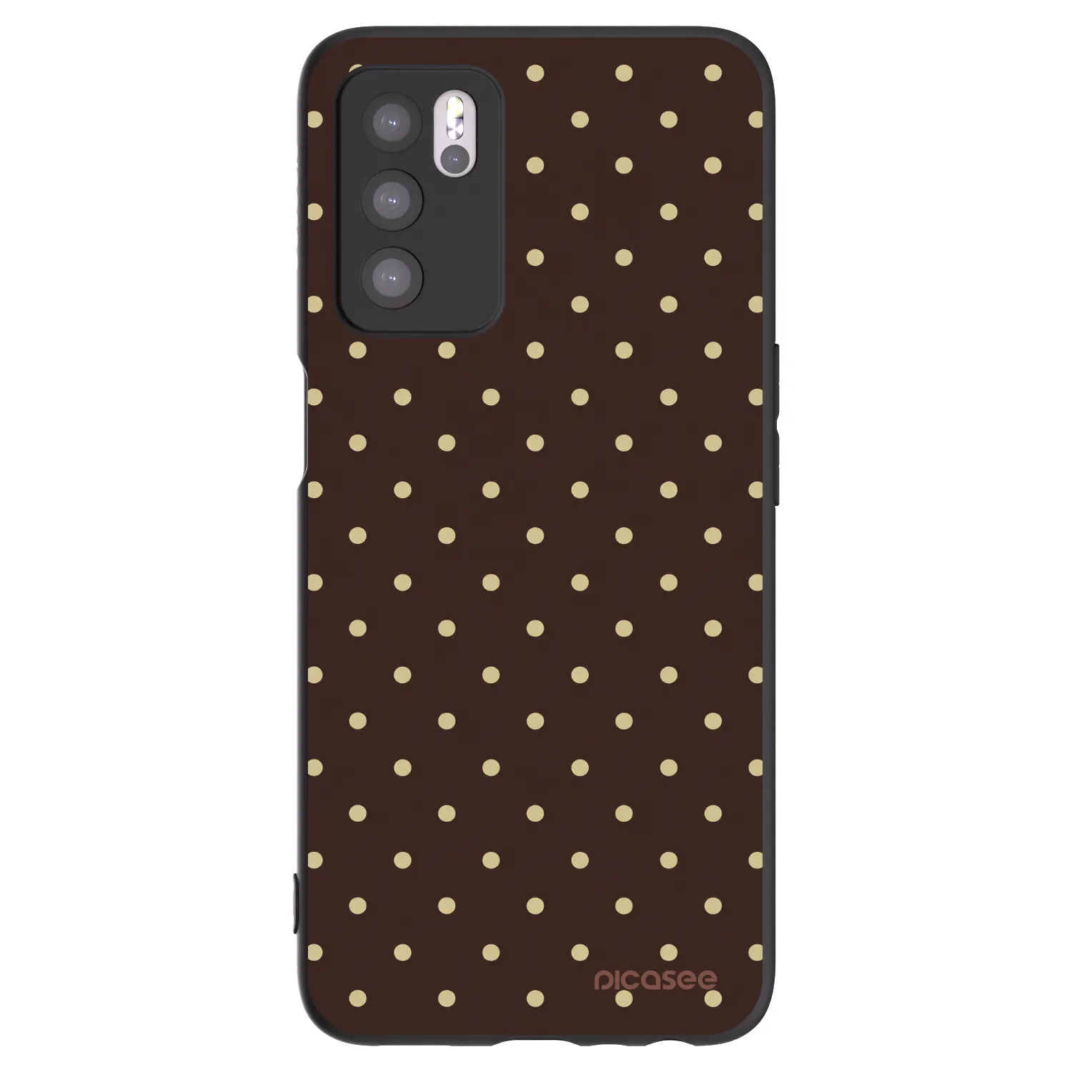 Picasee crna silikonska maskica za OPPO A16 - Vanilla Dots & Chocolate