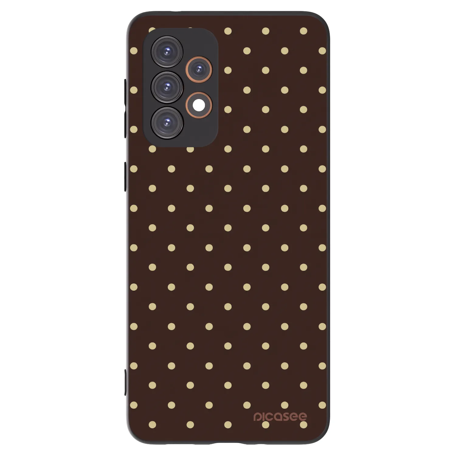 Picasee crna silikonska maskica za Samsung Galaxy A33 5G A336 - Vanilla Dots & Chocolate