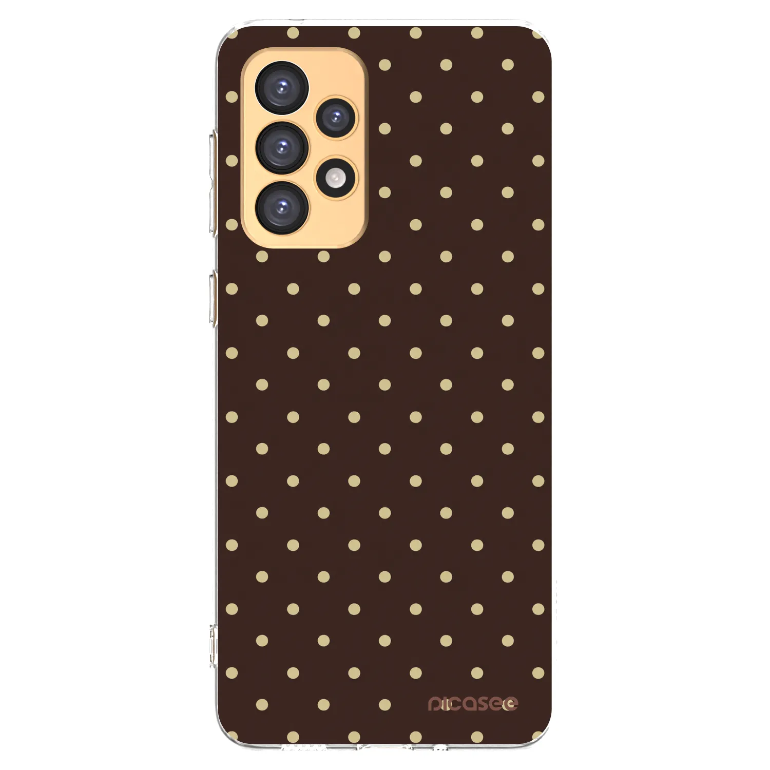 Picasee silikonska prozirna maskica za Samsung Galaxy A33 5G A336 - Vanilla Dots & Chocolate