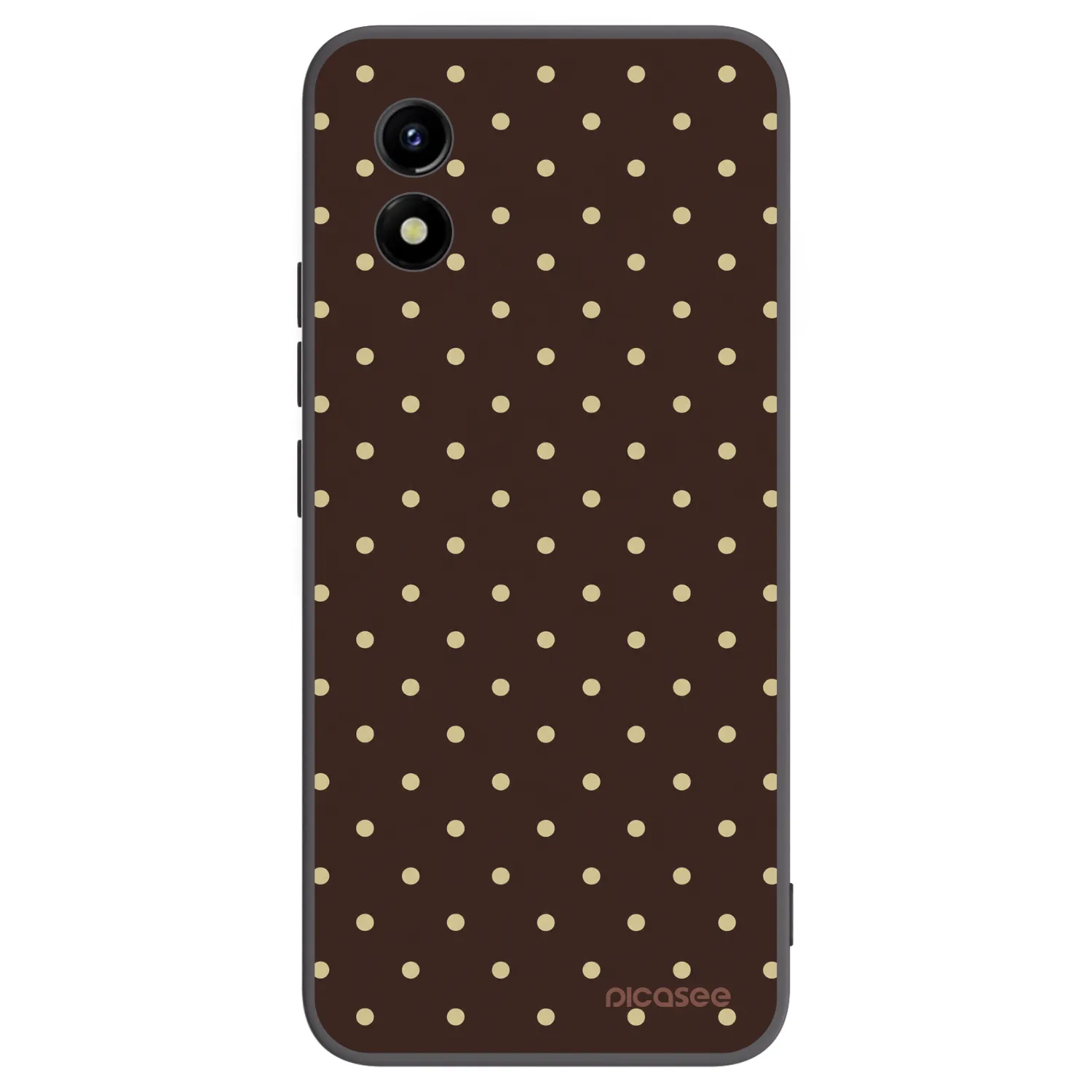Picasee crna silikonska maskica za Vivo Y01 - Vanilla Dots & Chocolate