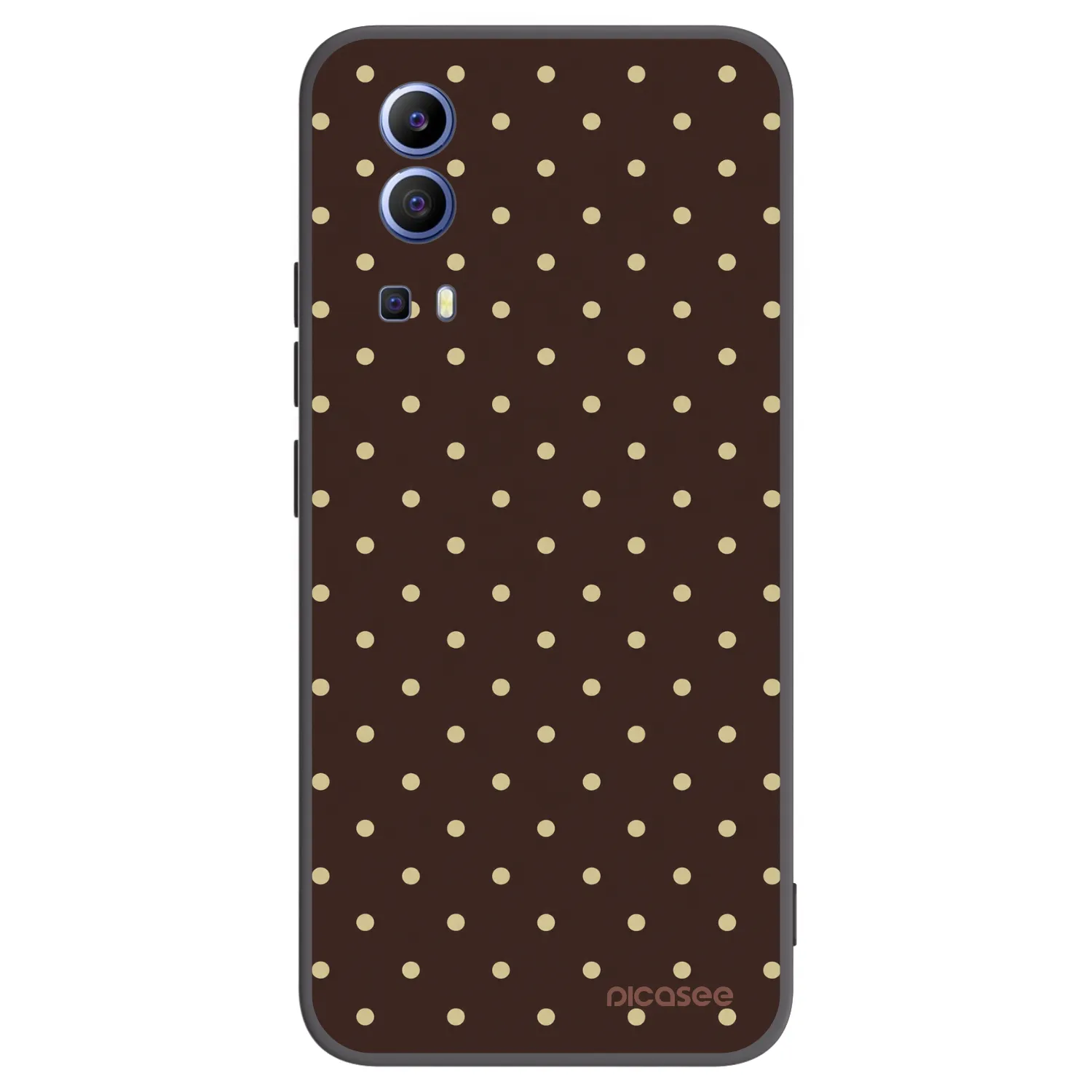 Picasee crna silikonska maskica za Vivo Y52 5G - Vanilla Dots & Chocolate