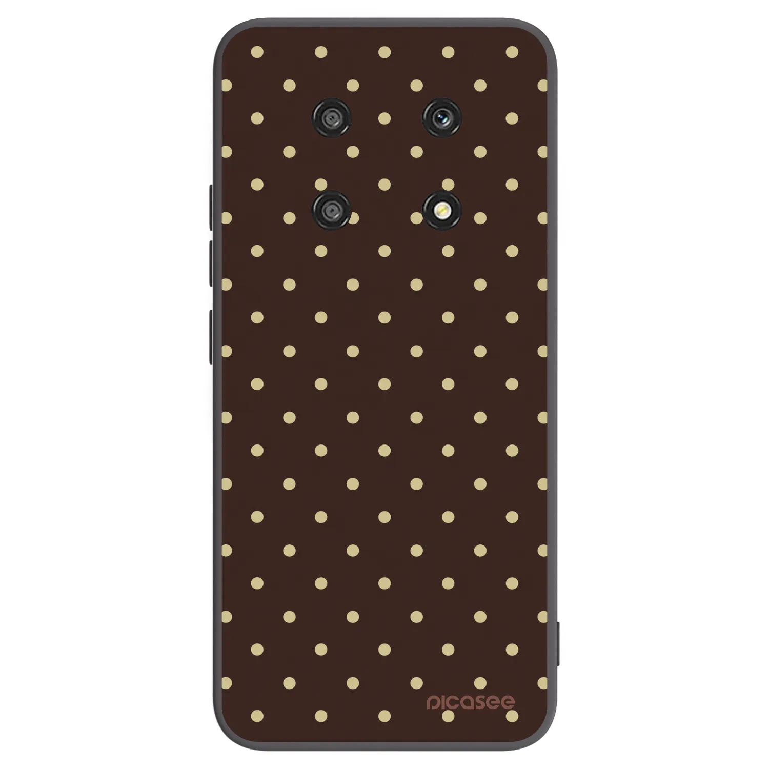 Picasee crna silikonska maskica za Honor Magic4 Lite 5G - Vanilla Dots & Chocolate