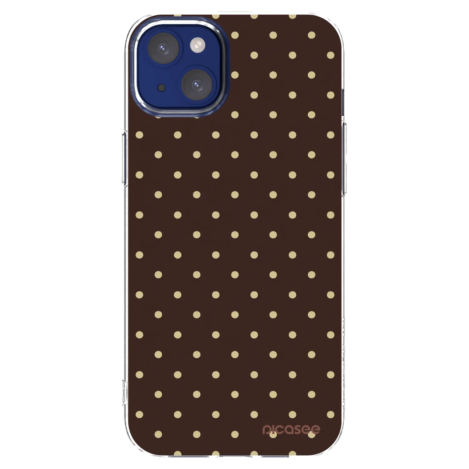Picasee silikonska prozirna maskica za Apple iPhone 14 Plus - Vanilla Dots & Chocolate