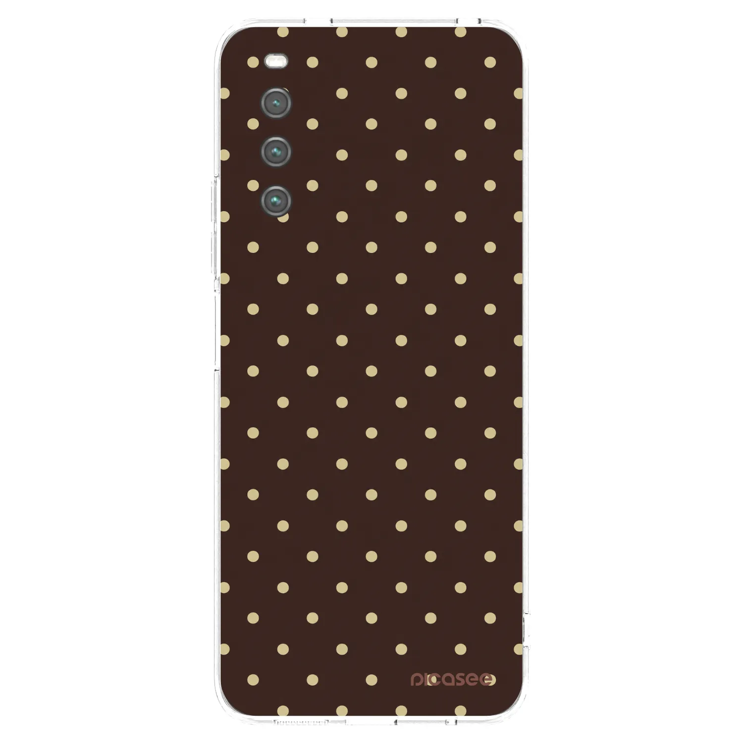 Picasee silikonska prozirna maskica za Sony Xperia 10 IV 5G - Vanilla Dots & Chocolate