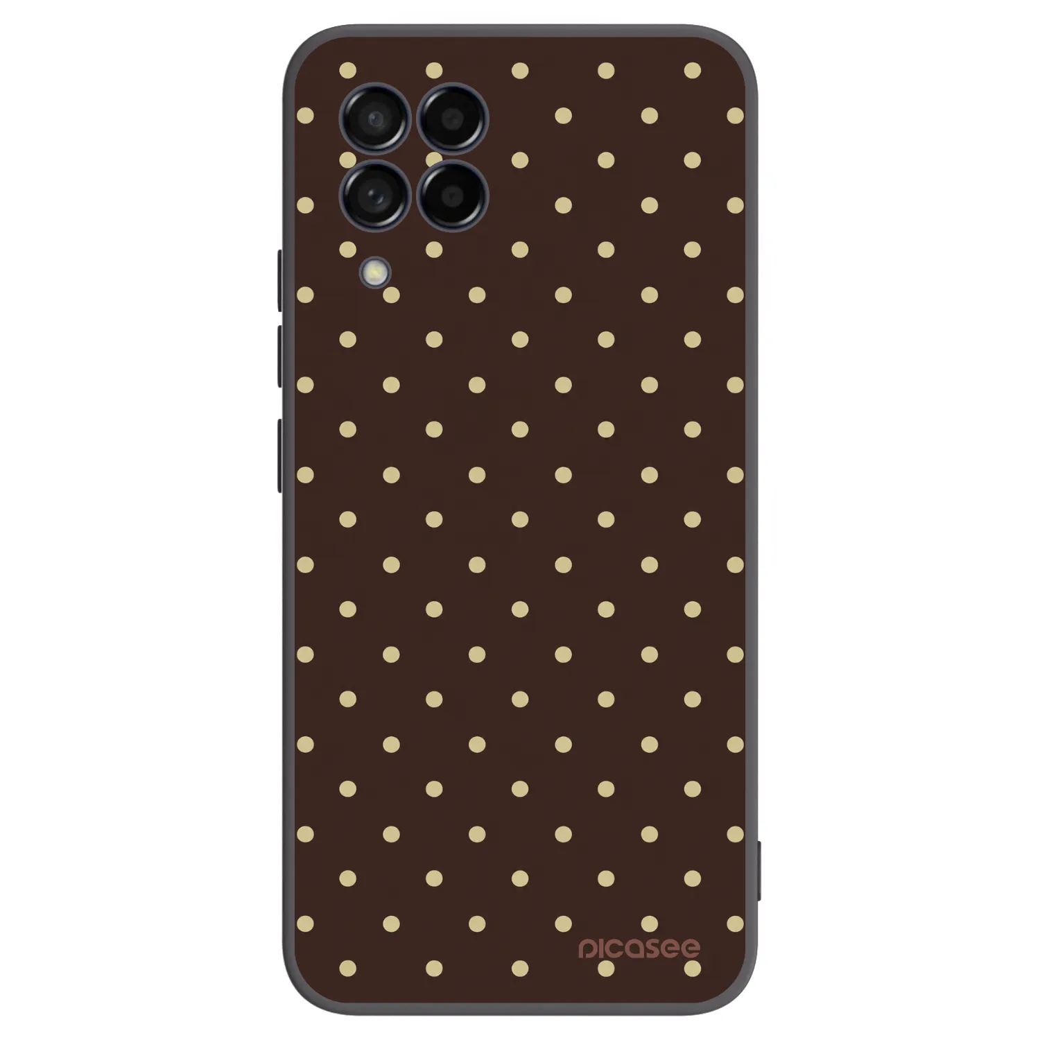 Picasee crna silikonska maskica za Samsung Galaxy M53 5G - Vanilla Dots & Chocolate