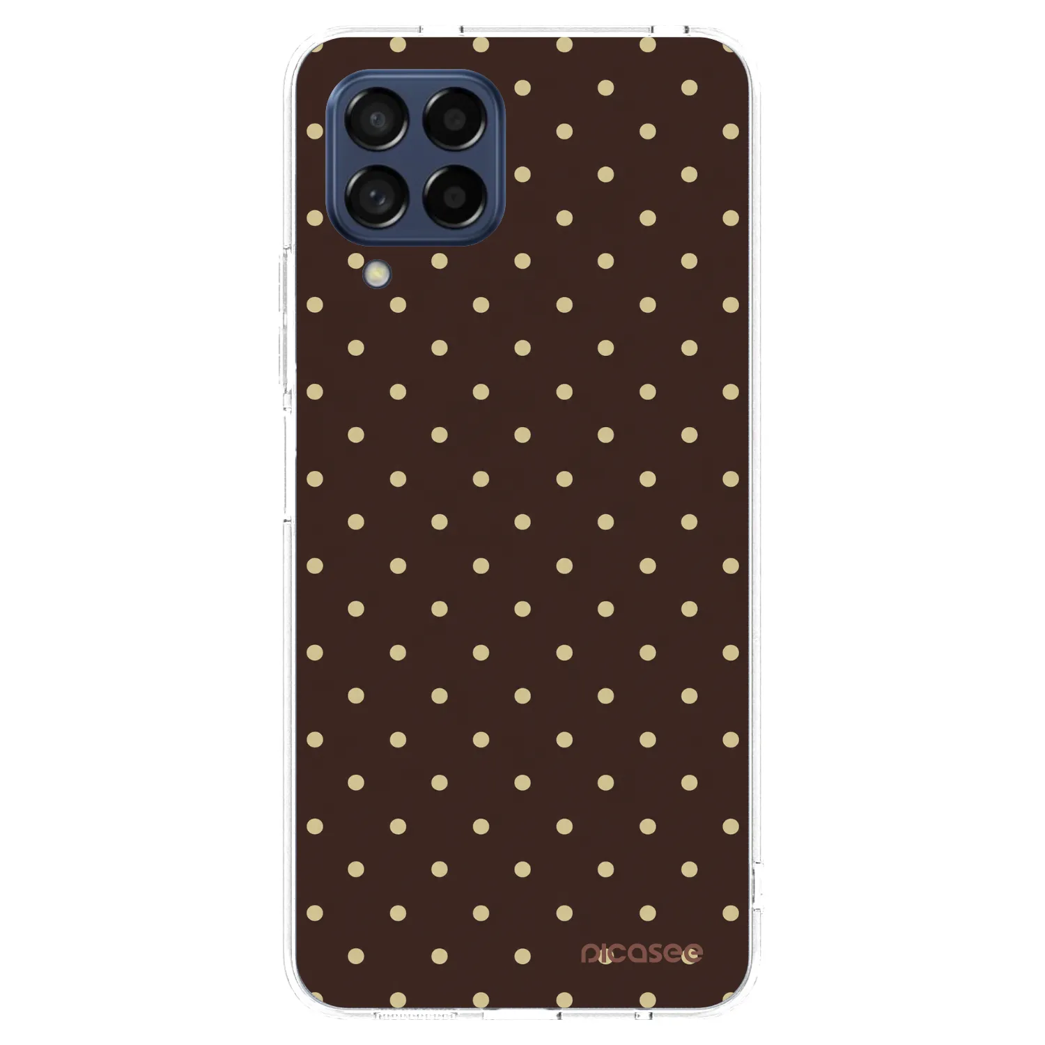 Picasee silikonska prozirna maskica za Samsung Galaxy M53 5G - Vanilla Dots & Chocolate