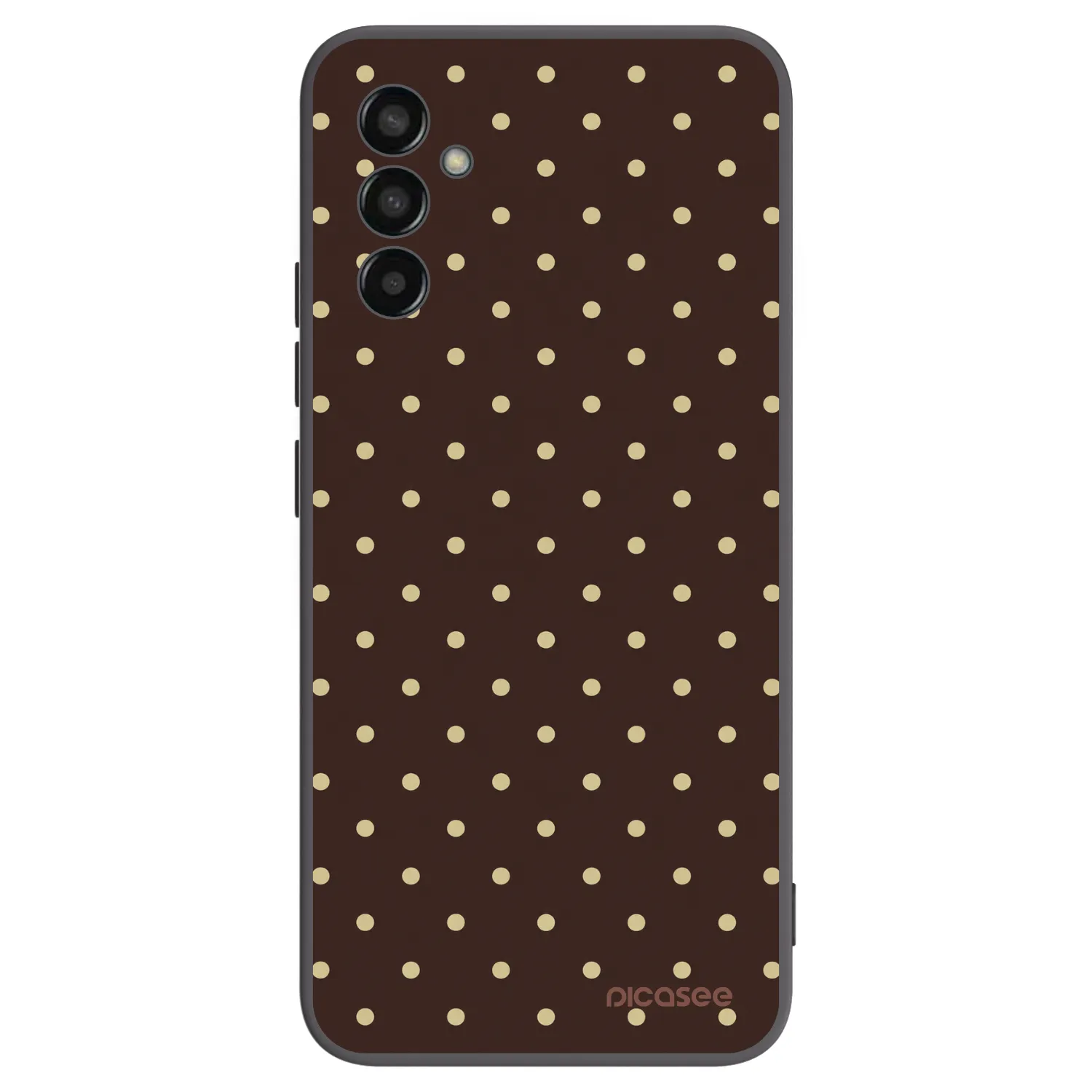 Picasee crna silikonska maskica za Samsung Galaxy M13 M135F - Vanilla Dots & Chocolate