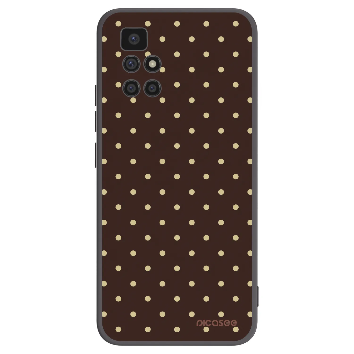 Picasee crna silikonska maskica za Xiaomi Redmi 10 (2022) - Vanilla Dots & Chocolate