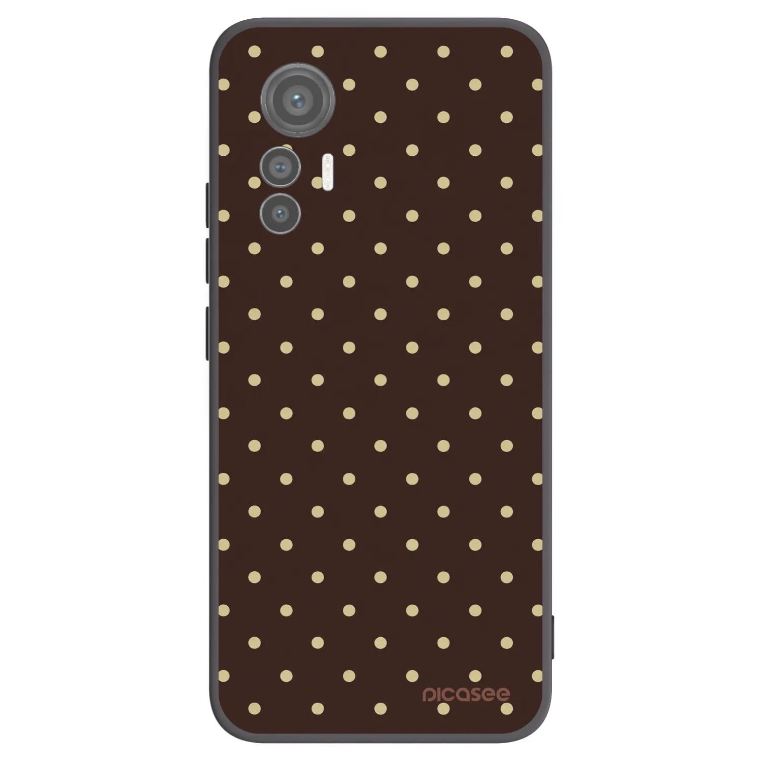 Picasee crna silikonska maskica za Xiaomi 12 Lite - Vanilla Dots & Chocolate