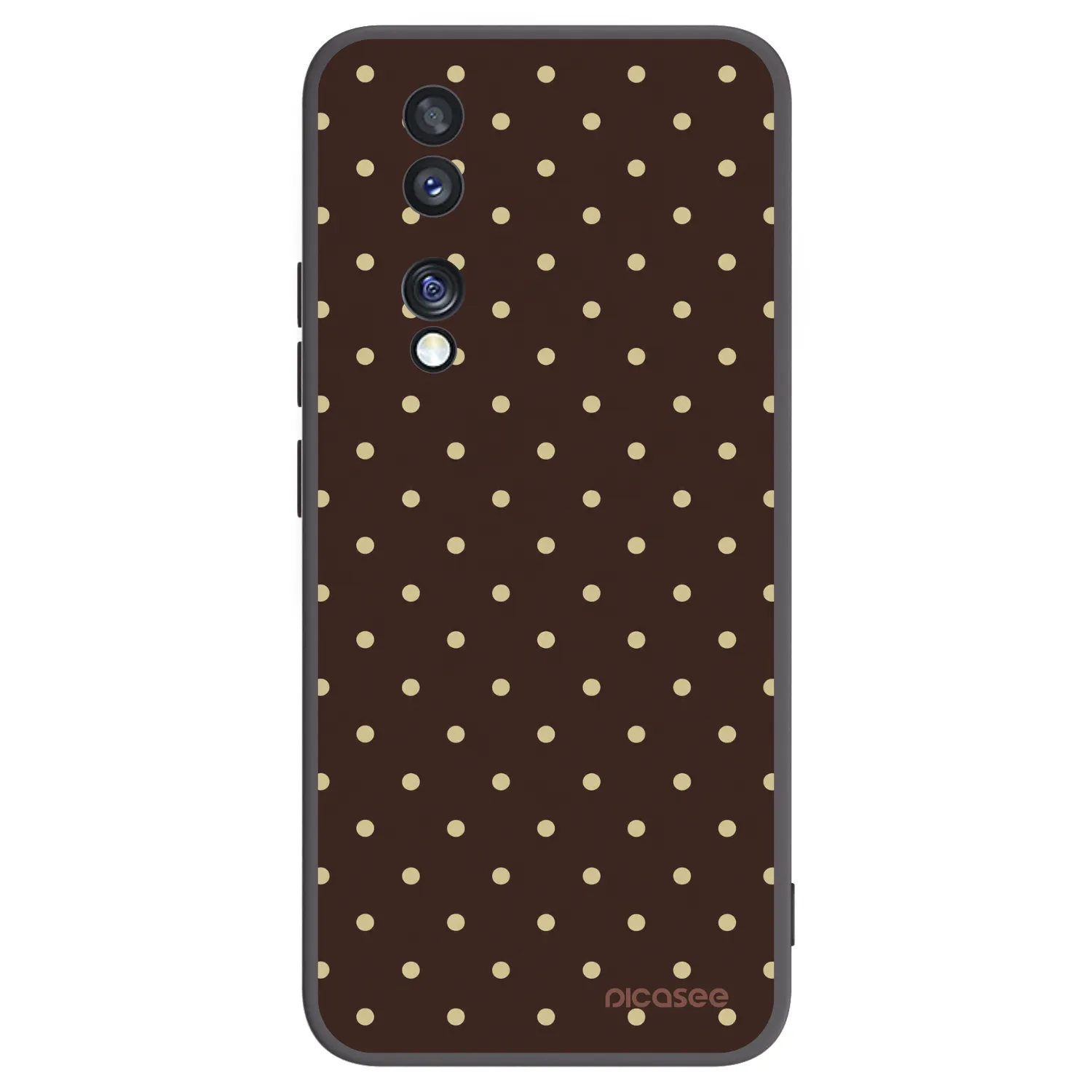 Picasee crna silikonska maskica za Honor 70 - Vanilla Dots & Chocolate