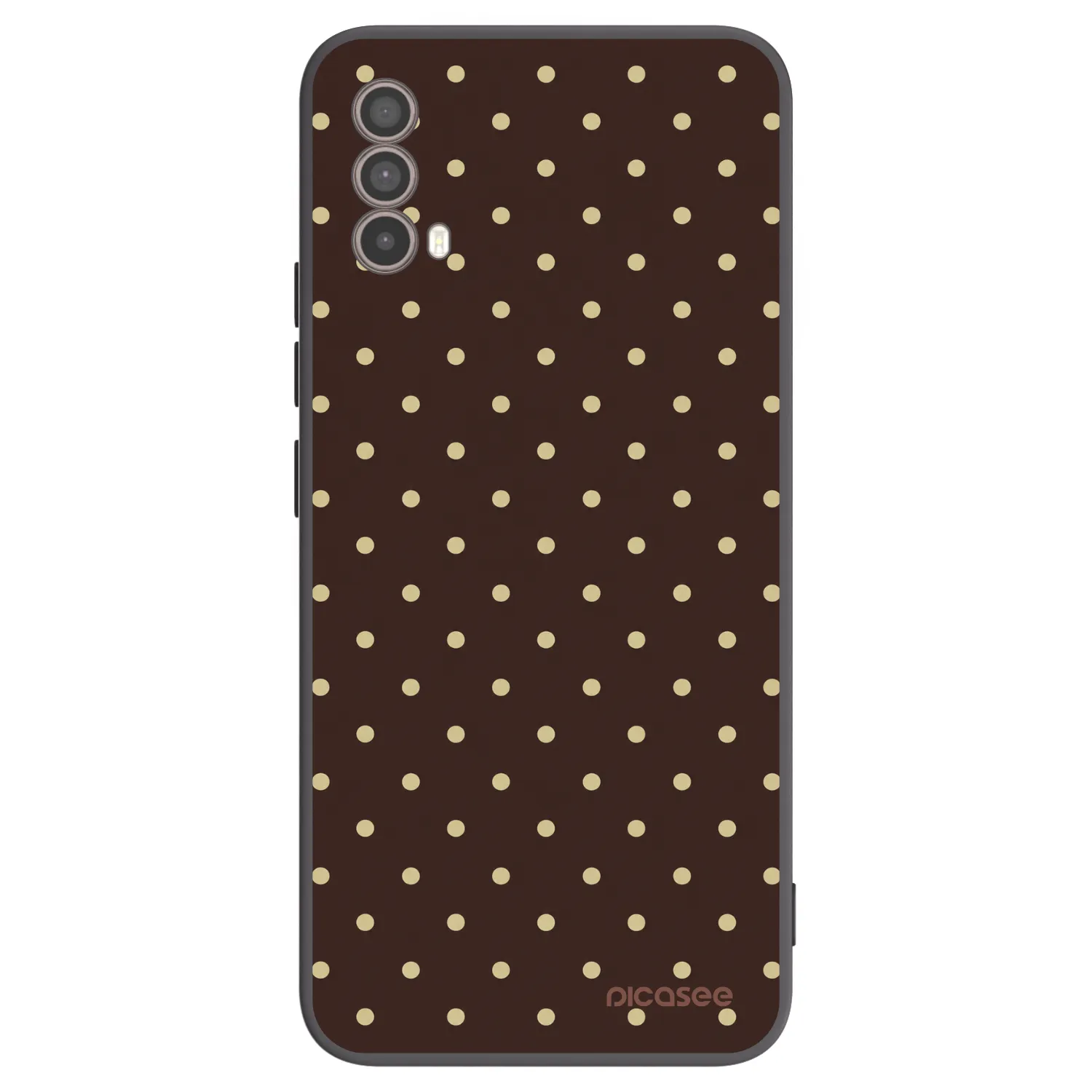 Picasee crna silikonska maskica za Motorola Moto E40 - Vanilla Dots & Chocolate