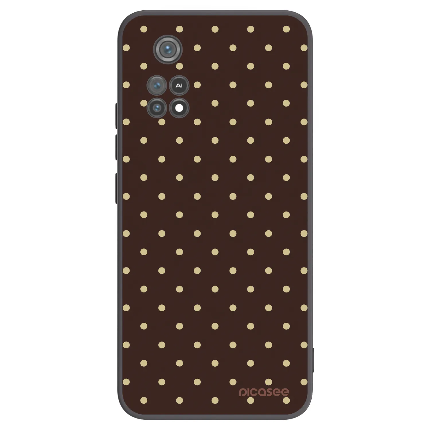 Picasee crna silikonska maskica za Xiaomi Poco M4 Pro - Vanilla Dots & Chocolate