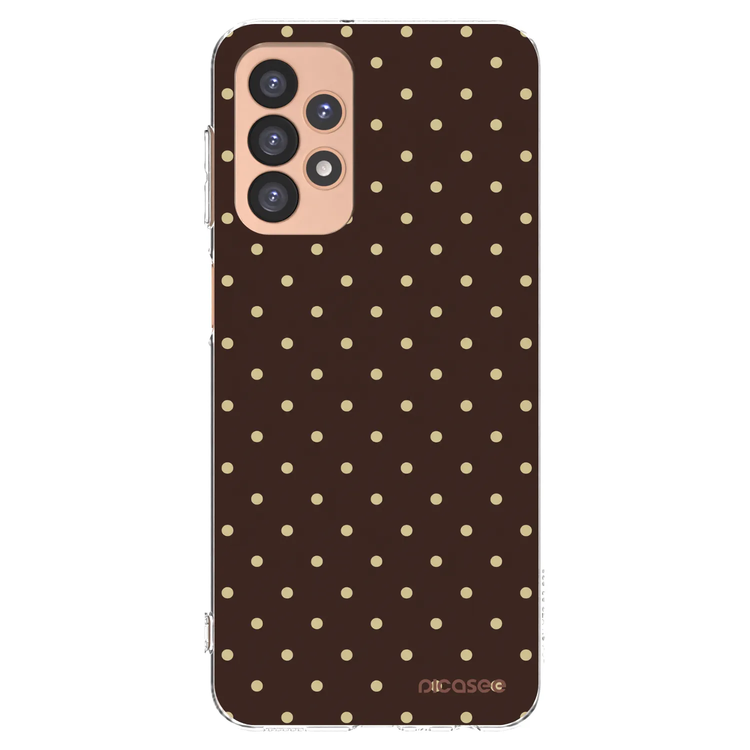 Picasee silikonska prozirna maskica za Samsung Galaxy A23 A236B 5G - Vanilla Dots & Chocolate