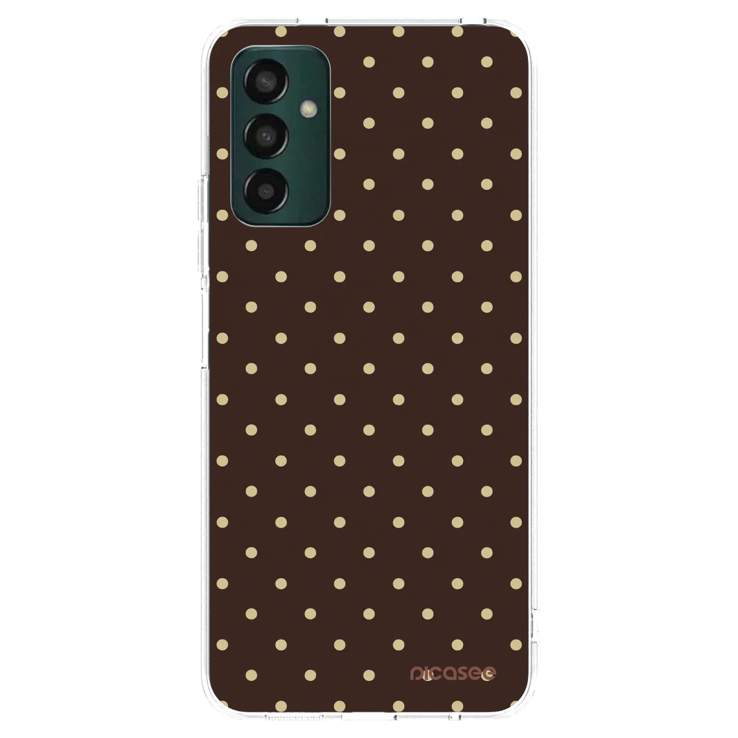 Picasee silikonska prozirna maskica za Samsung Galaxy M23 5G - Vanilla Dots & Chocolate