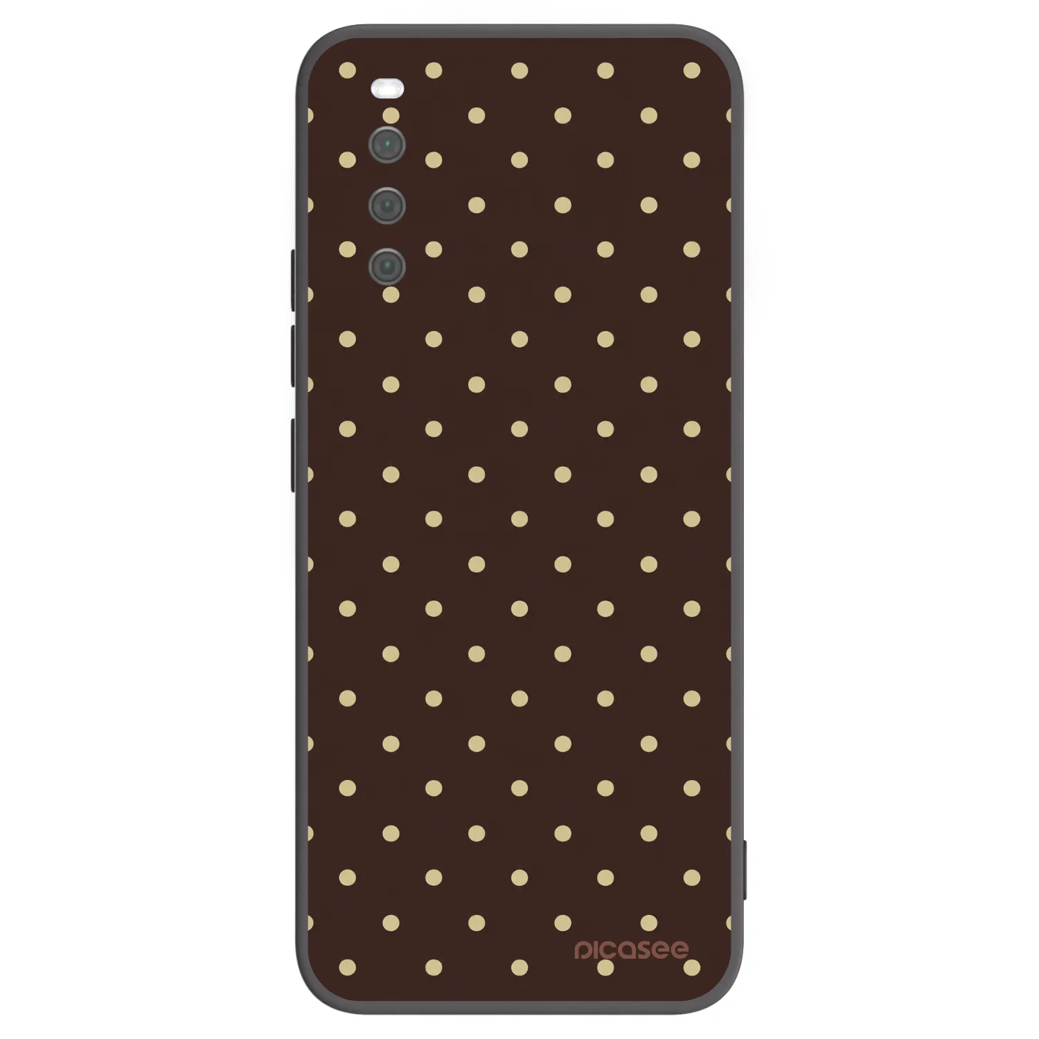 Picasee crna silikonska maskica za Sony Xperia 10 III - Vanilla Dots & Chocolate