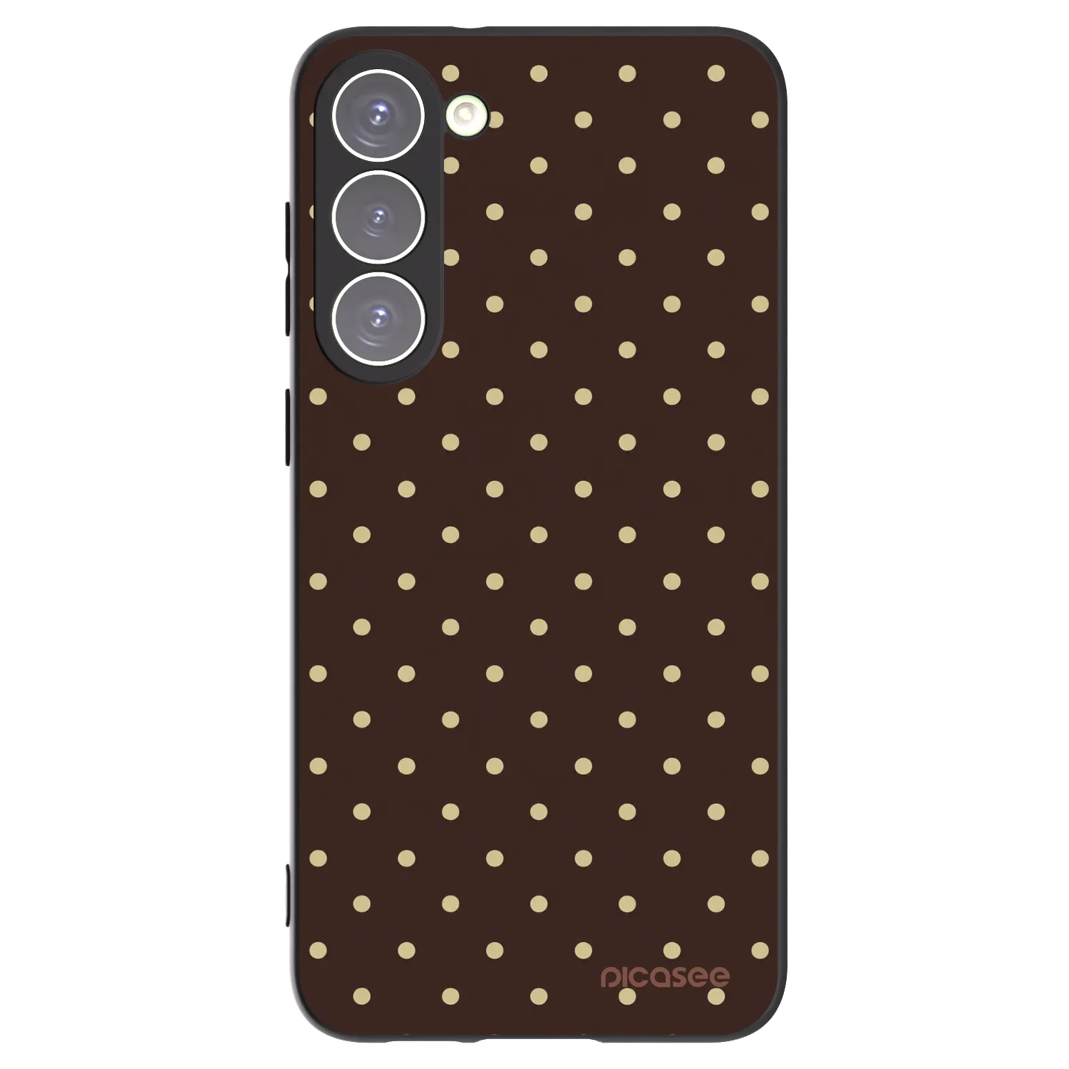 Picasee crna silikonska maskica za Samsung Galaxy S23+ 5G - Vanilla Dots & Chocolate