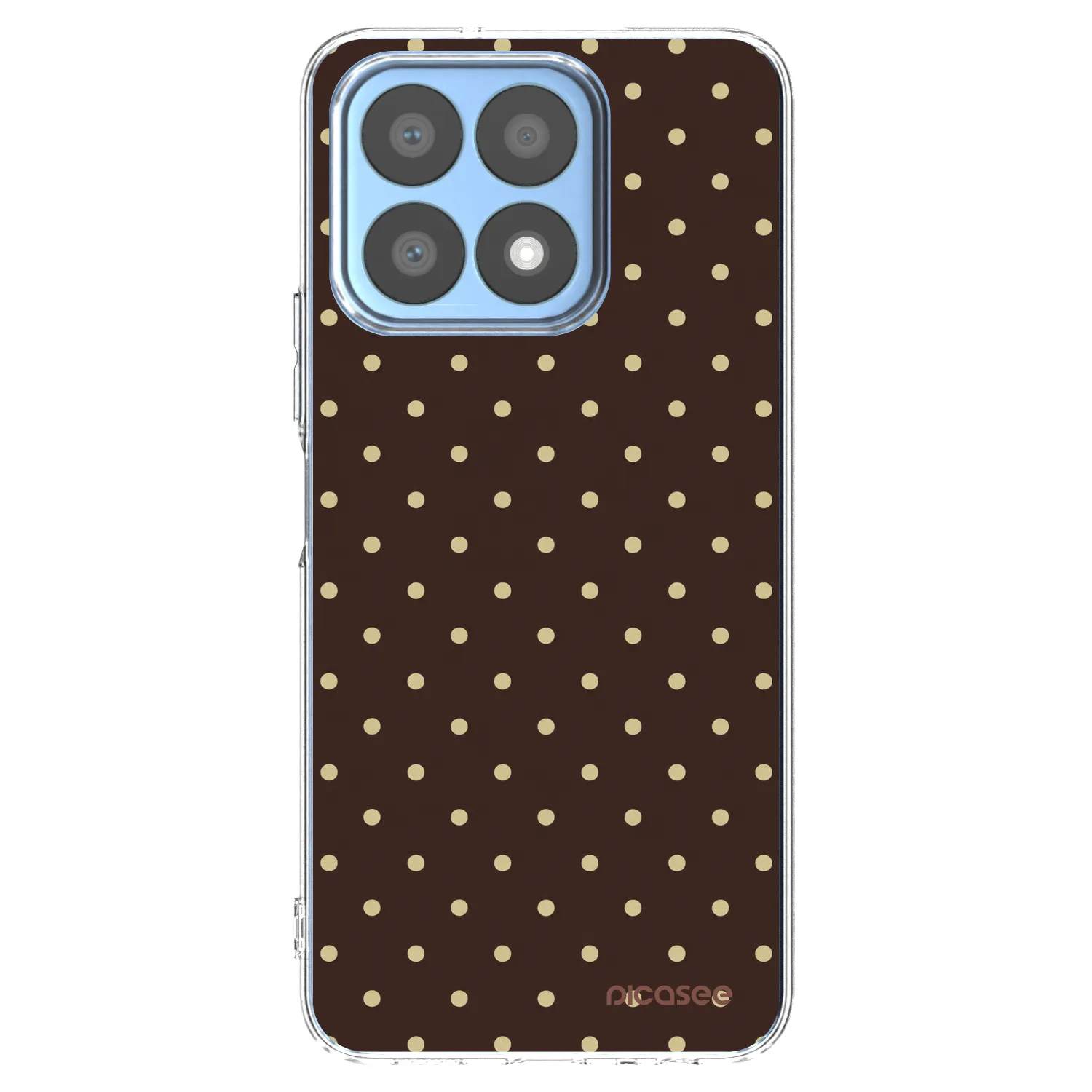 Picasee silikonska prozirna maskica za Honor X8a - Vanilla Dots & Chocolate