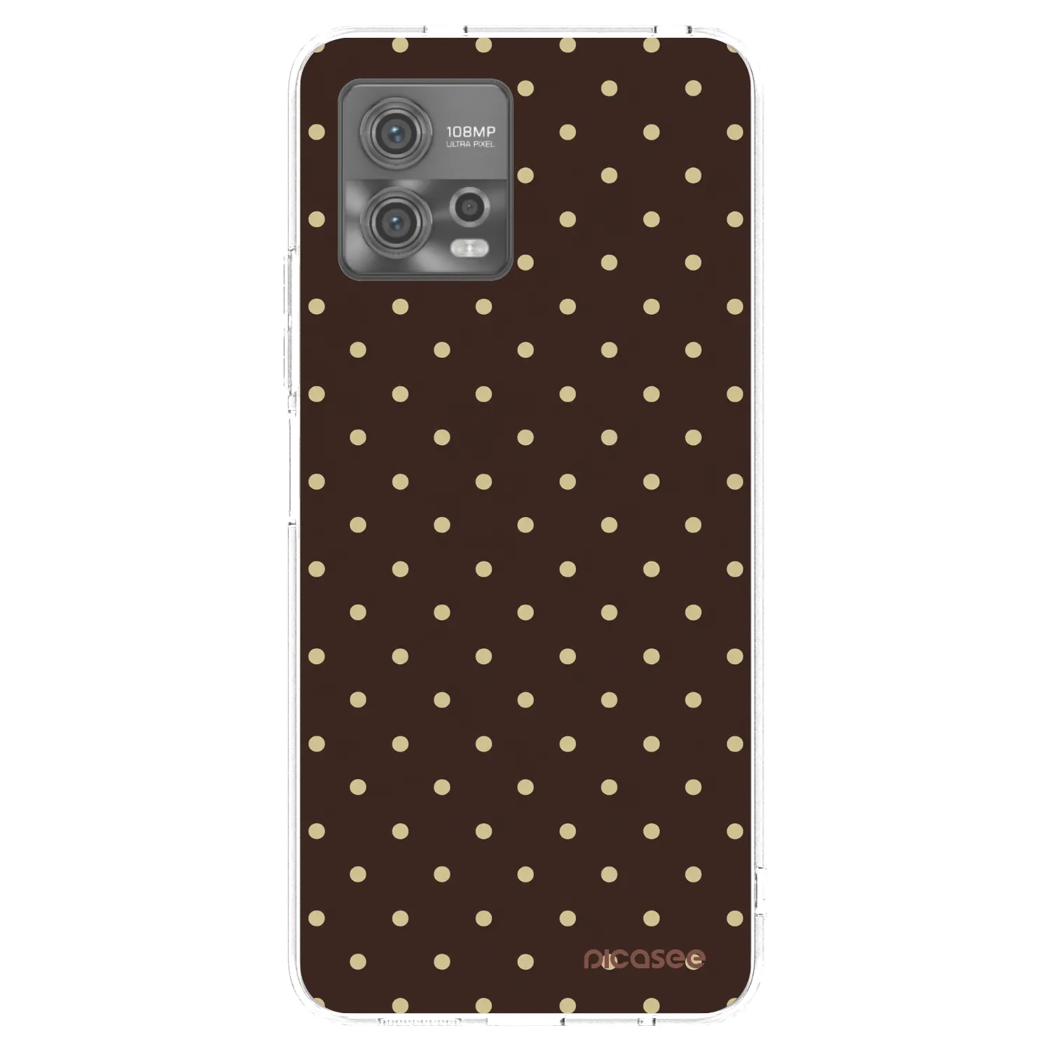 Picasee silikonska prozirna maskica za Motorola Moto G72 - Vanilla Dots & Chocolate