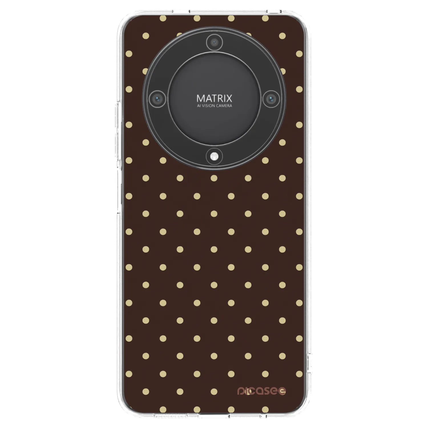 Picasee silikonska prozirna maskica za Honor Magic5 Lite 5G - Vanilla Dots & Chocolate