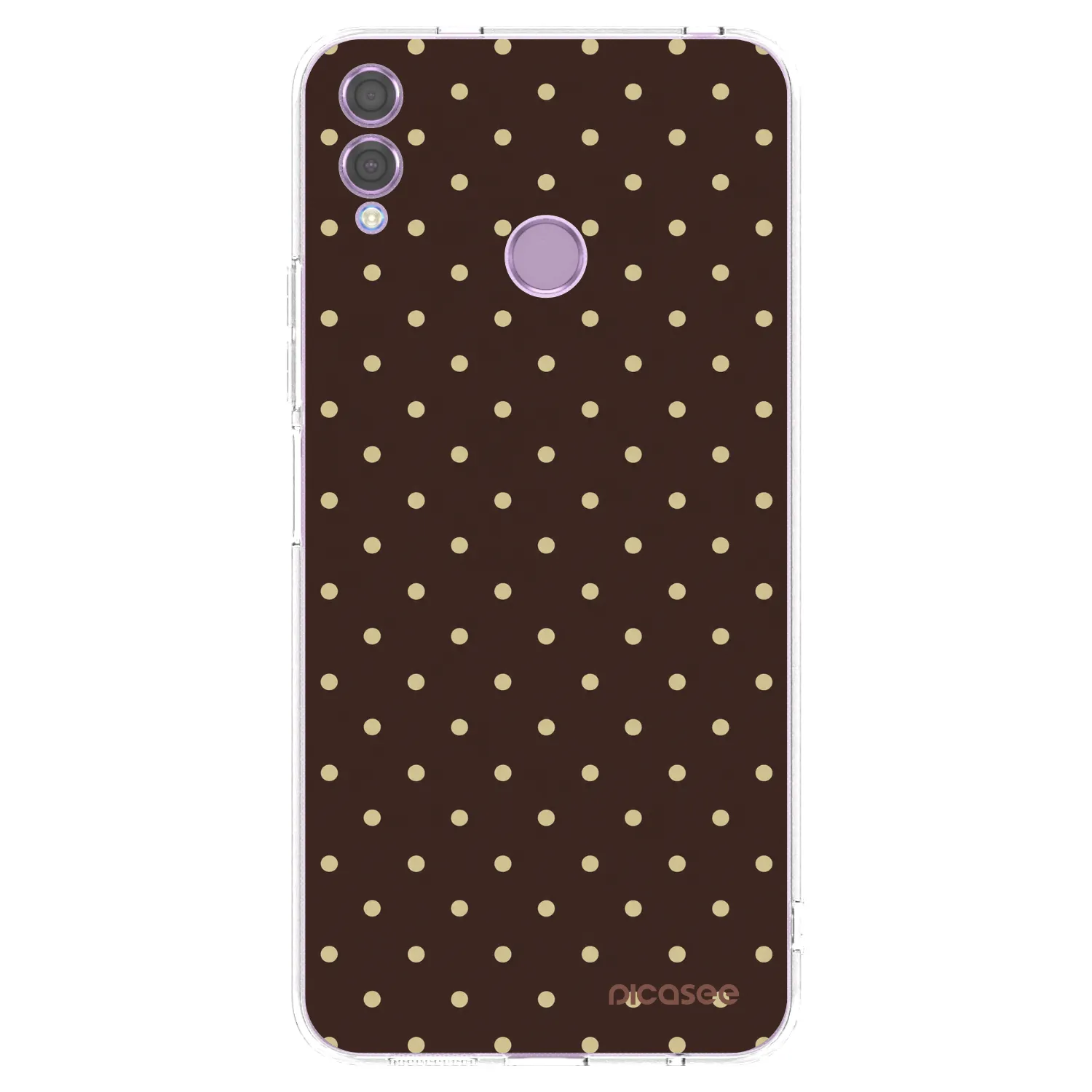 Picasee silikonska prozirna maskica za Honor 8X - Vanilla Dots & Chocolate