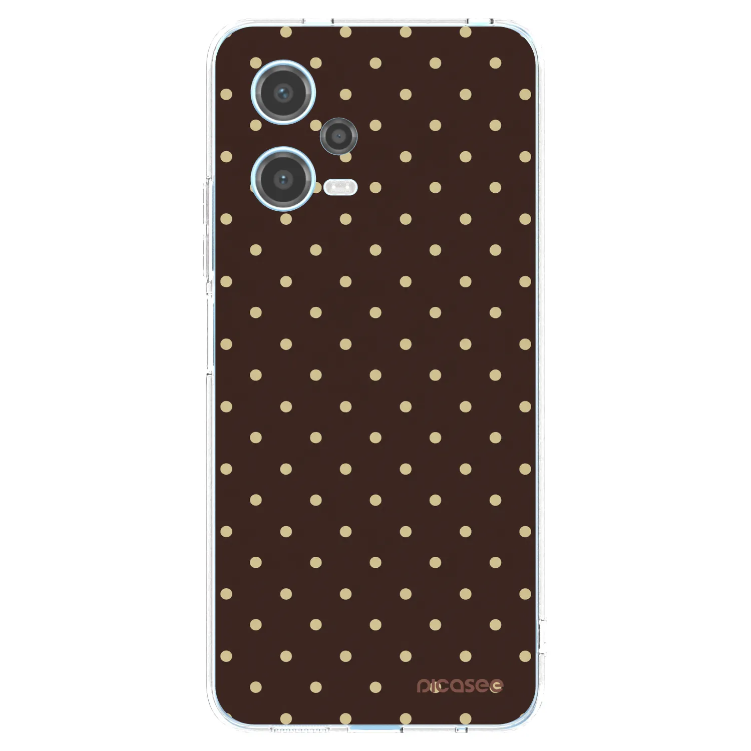 Picasee silikonska prozirna maskica za Xiaomi Redmi Note 12 5G - Vanilla Dots & Chocolate