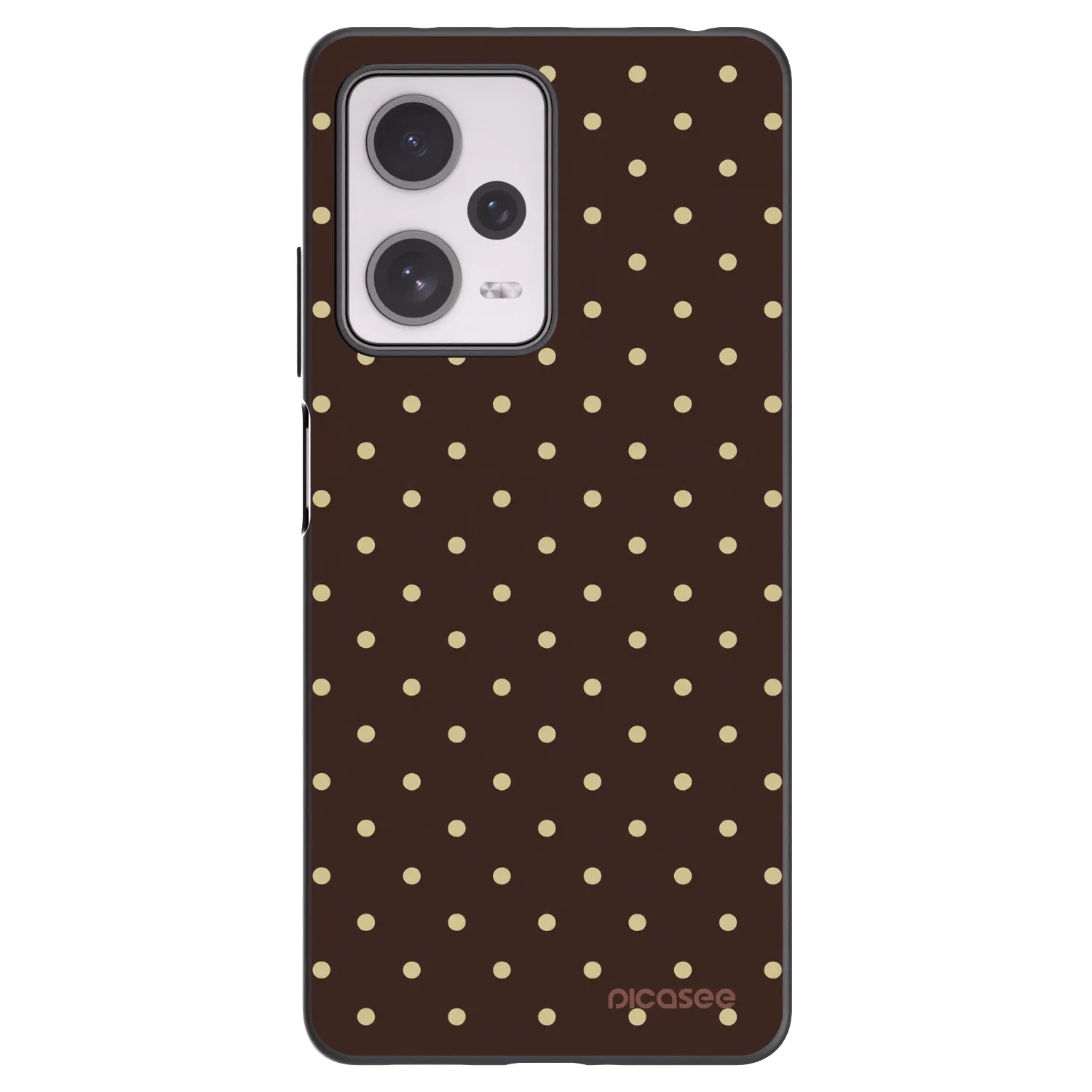 Picasee crna silikonska maskica za Xiaomi Redmi Note 12 Pro+ 5G - Vanilla Dots & Chocolate