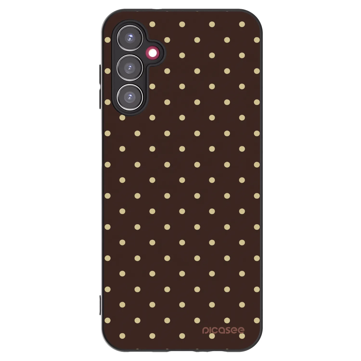 Picasee crna silikonska maskica za Samsung Galaxy A14 4G A145R - Vanilla Dots & Chocolate