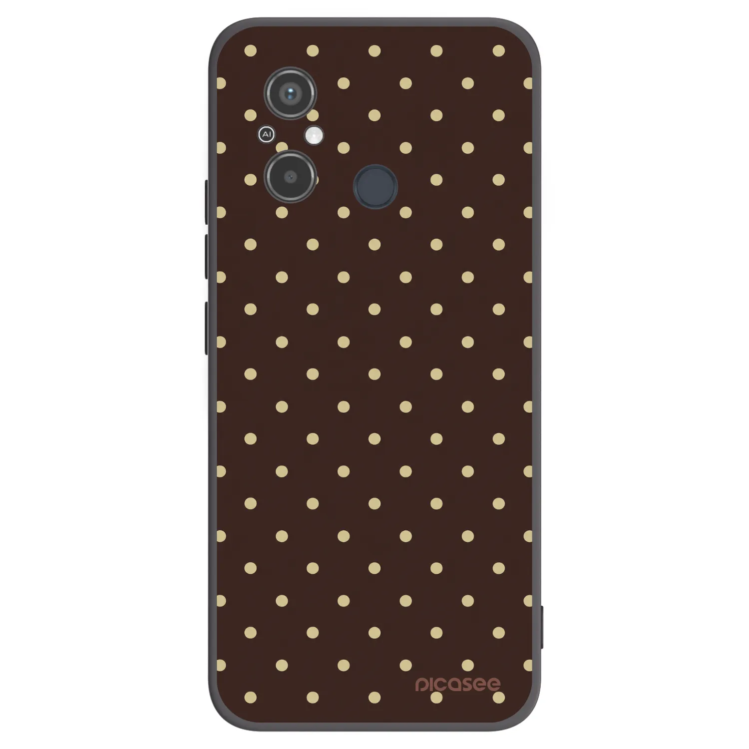 Picasee crna silikonska maskica za Xiaomi Redmi 12C - Vanilla Dots & Chocolate