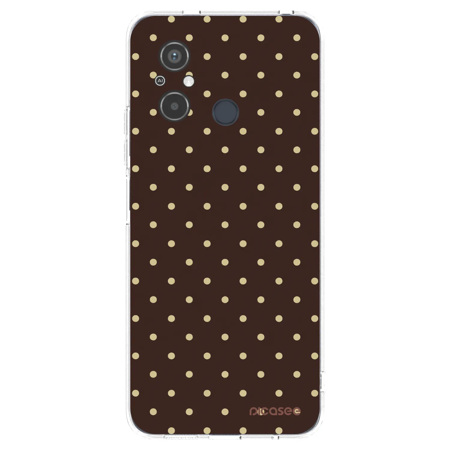 Picasee silikonska prozirna maskica za Xiaomi Redmi 12C - Vanilla Dots & Chocolate