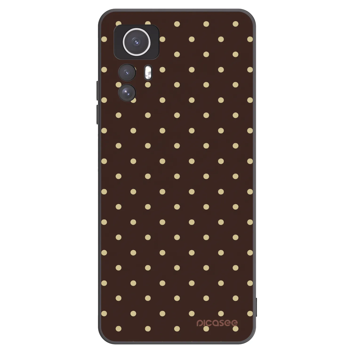 Picasee crna silikonska maskica za Xiaomi Redmi Note 12S - Vanilla Dots & Chocolate