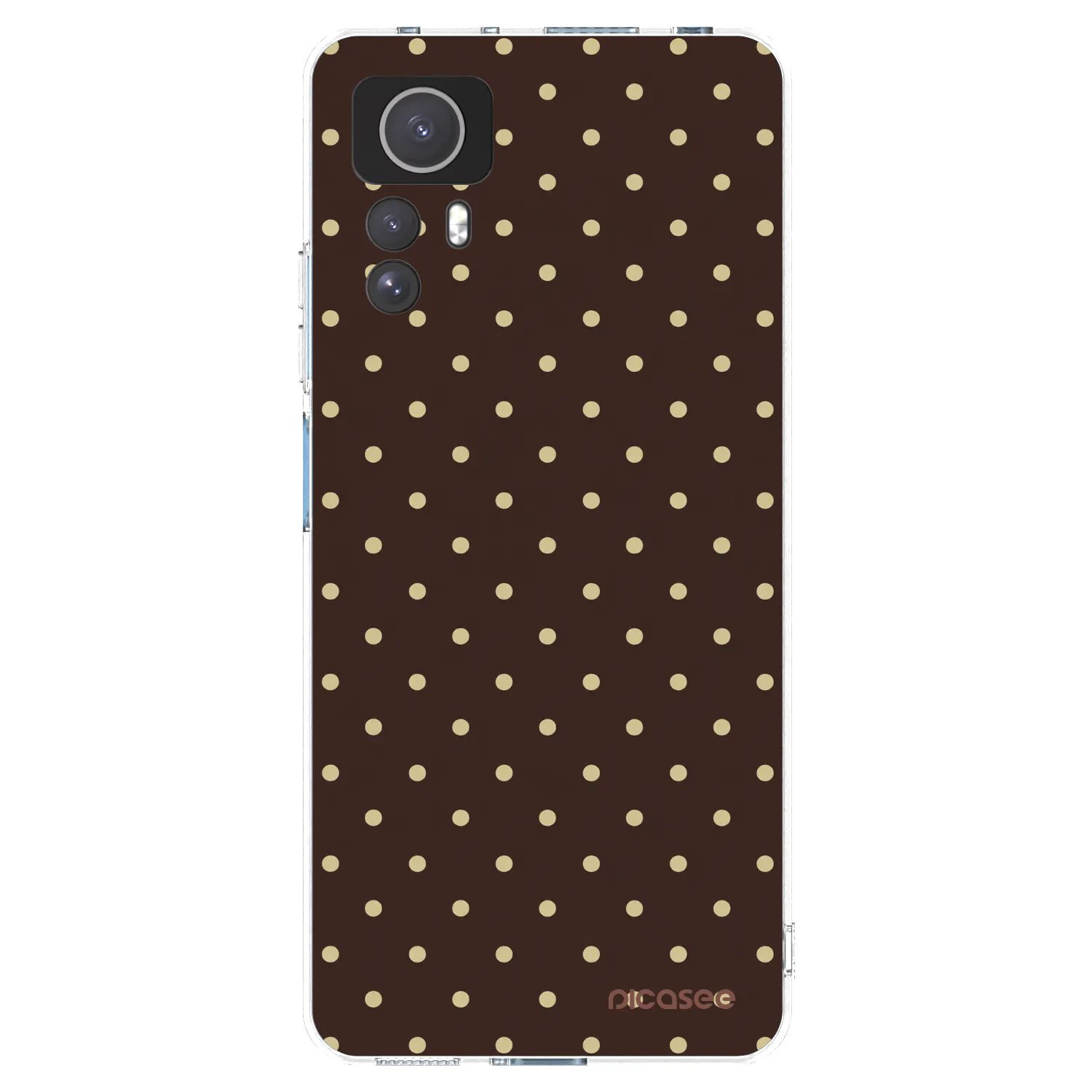 Picasee silikonska prozirna maskica za Xiaomi Redmi Note 12S - Vanilla Dots & Chocolate