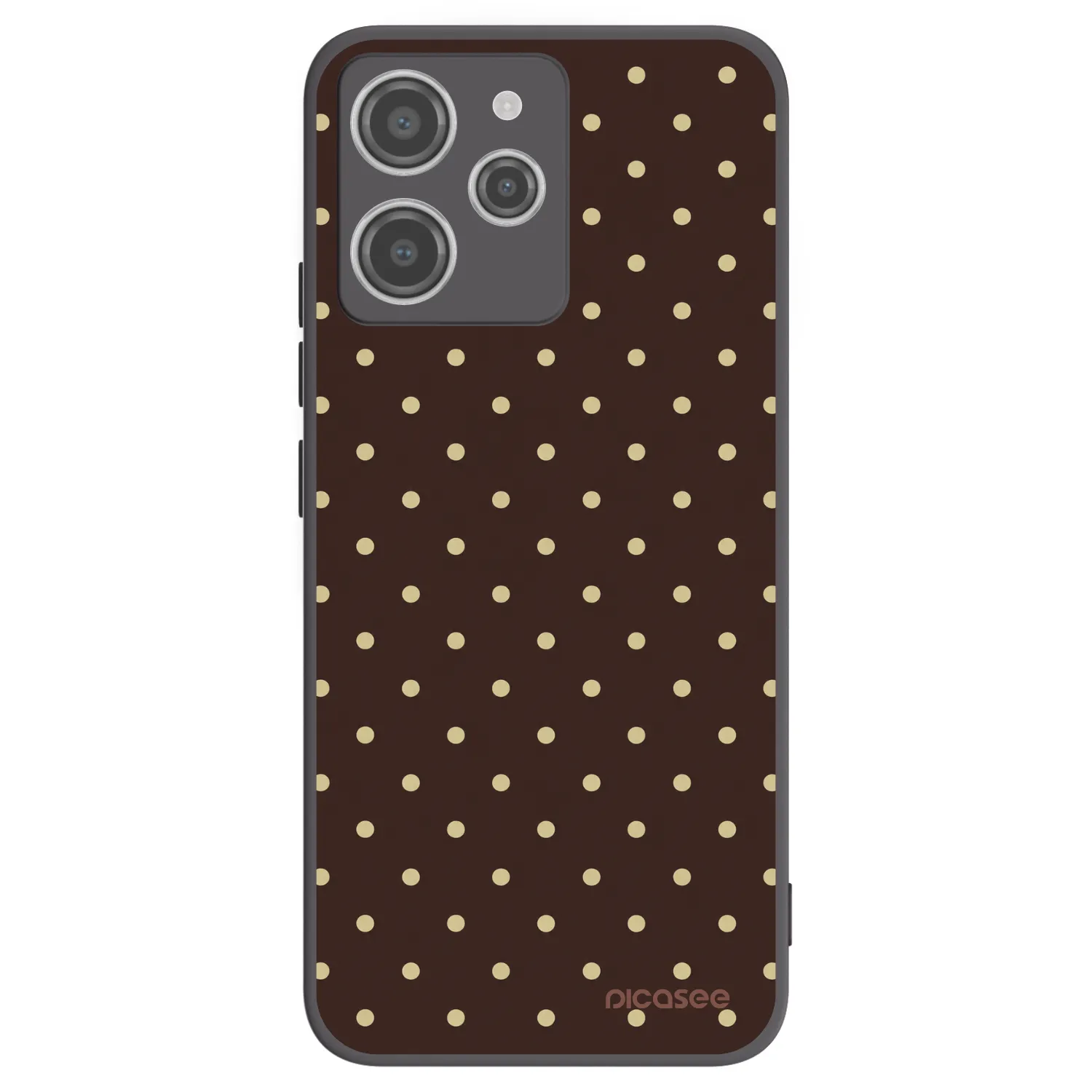 Picasee crna silikonska maskica za Xiaomi Redmi 12 4G - Vanilla Dots & Chocolate