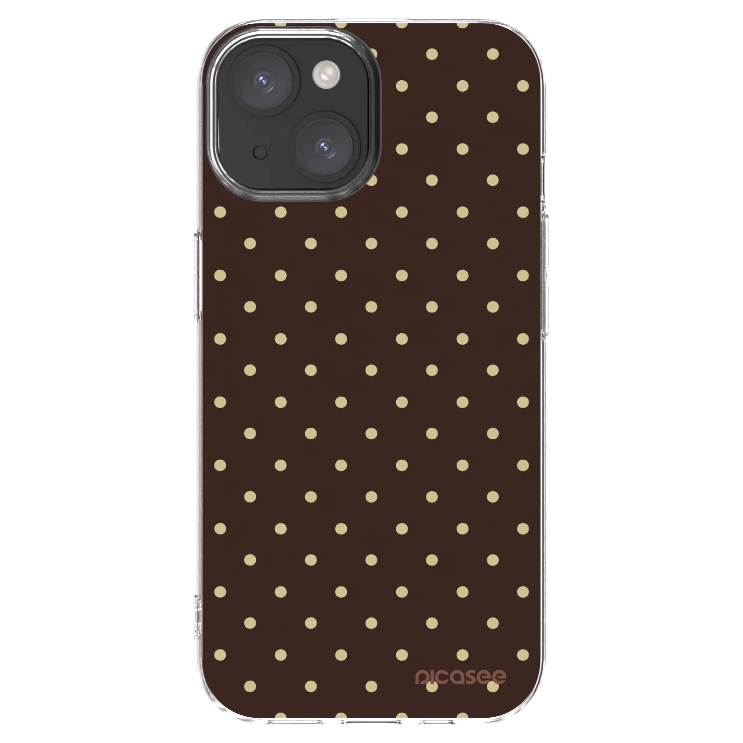 Picasee silikonska prozirna maskica za Apple iPhone 15 - Vanilla Dots & Chocolate