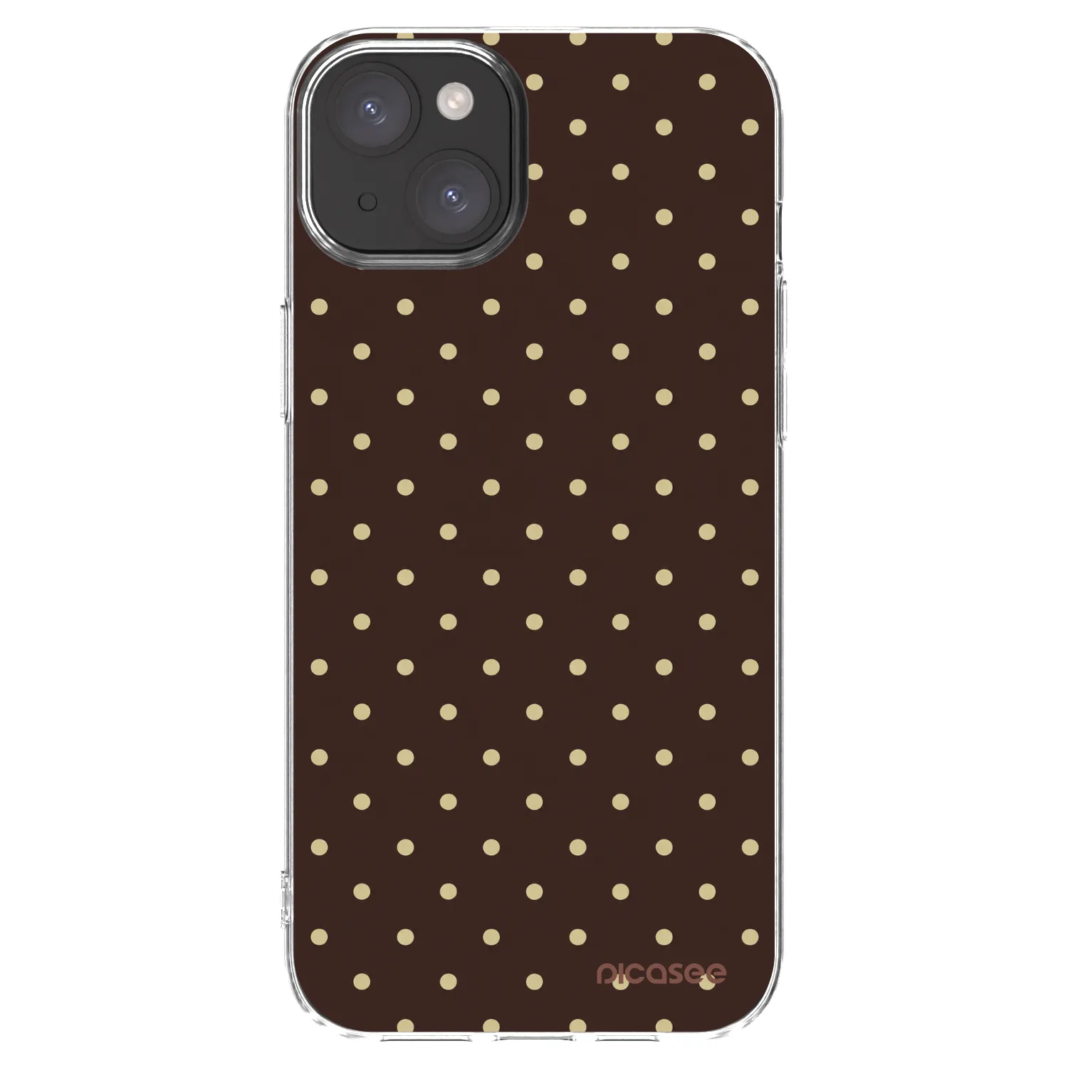 Picasee silikonska prozirna maskica za Apple iPhone 15 Plus - Vanilla Dots & Chocolate