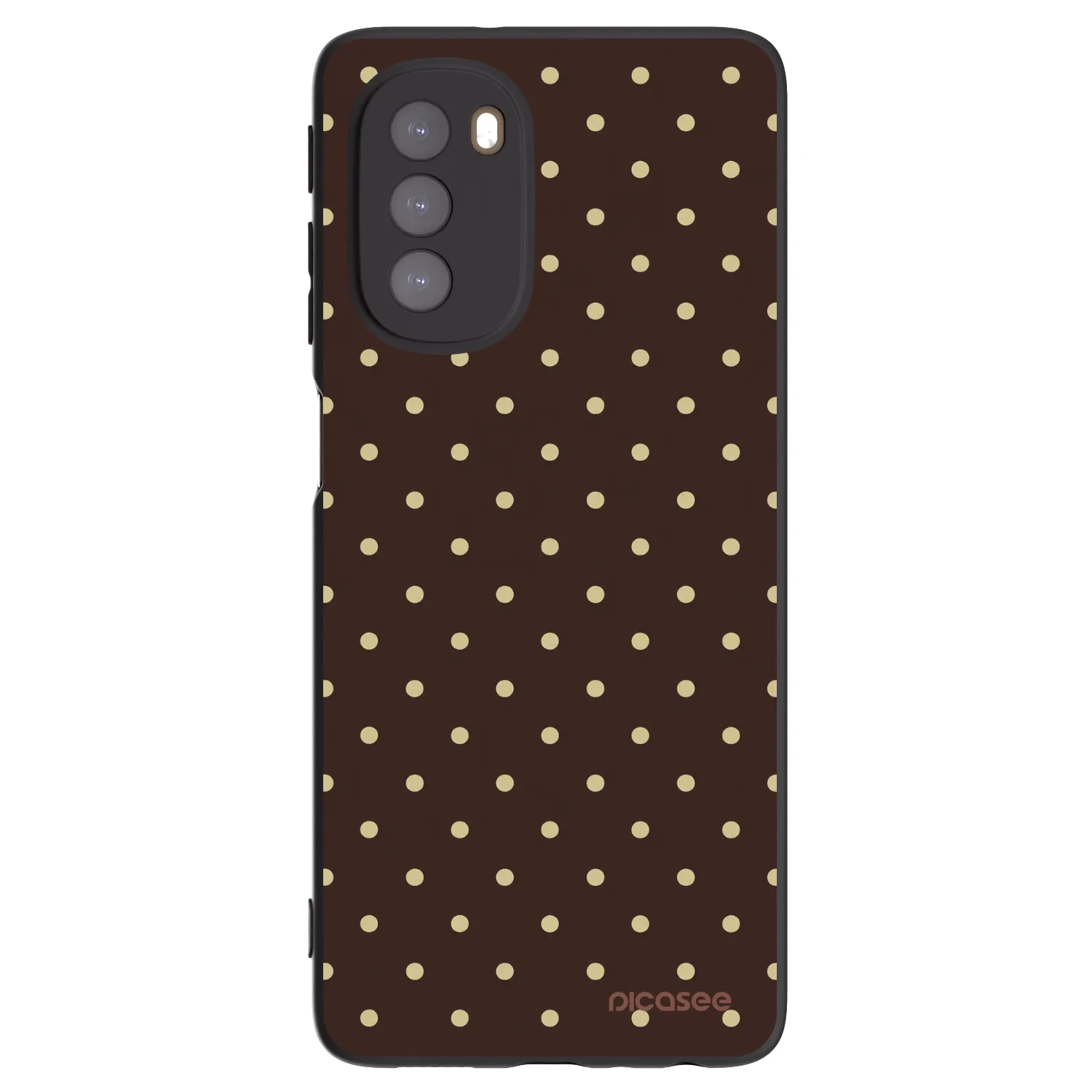Picasee crna silikonska maskica za Motorola Moto G51 - Vanilla Dots & Chocolate