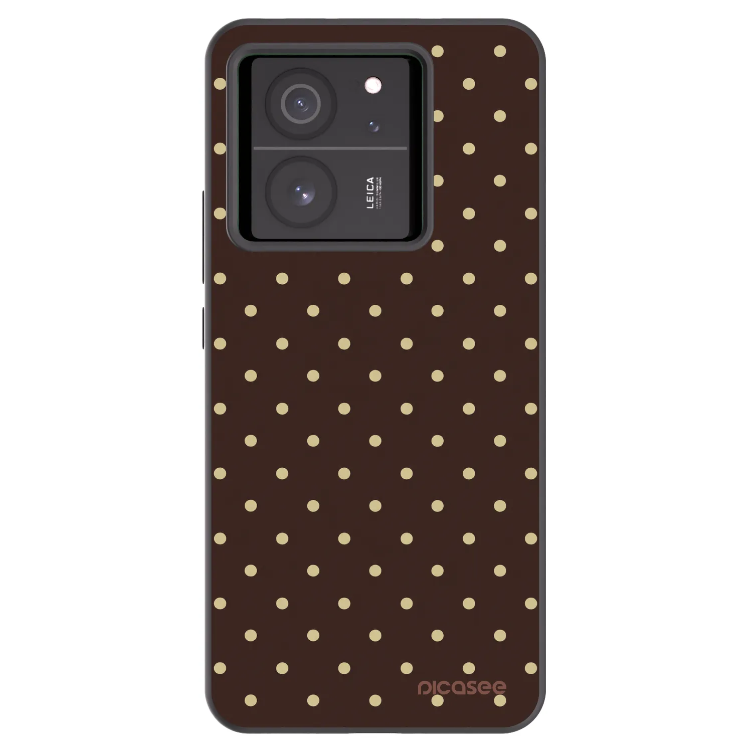 Picasee crna silikonska maskica za Xiaomi 13T Pro - Vanilla Dots & Chocolate