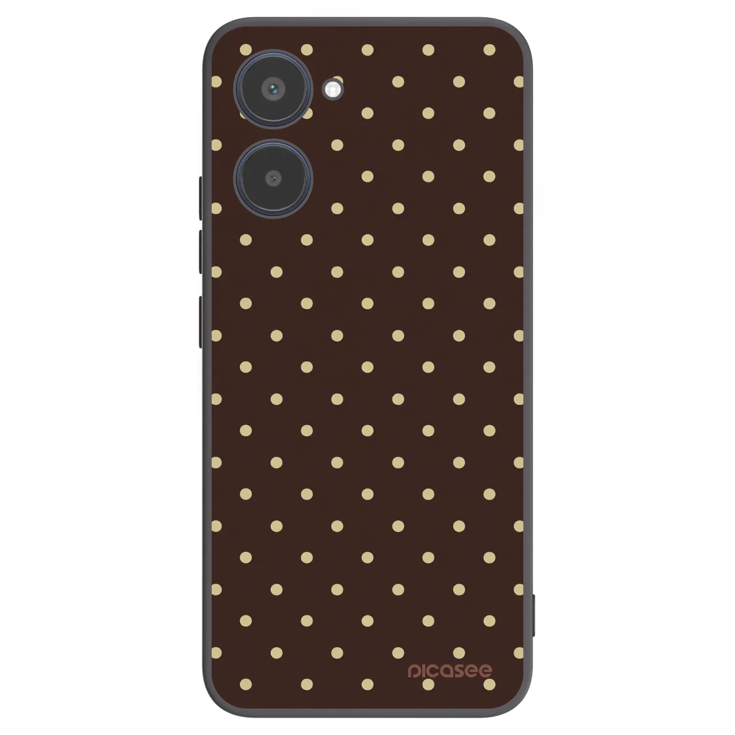Picasee crna silikonska maskica za Realme 10 4G - Vanilla Dots & Chocolate