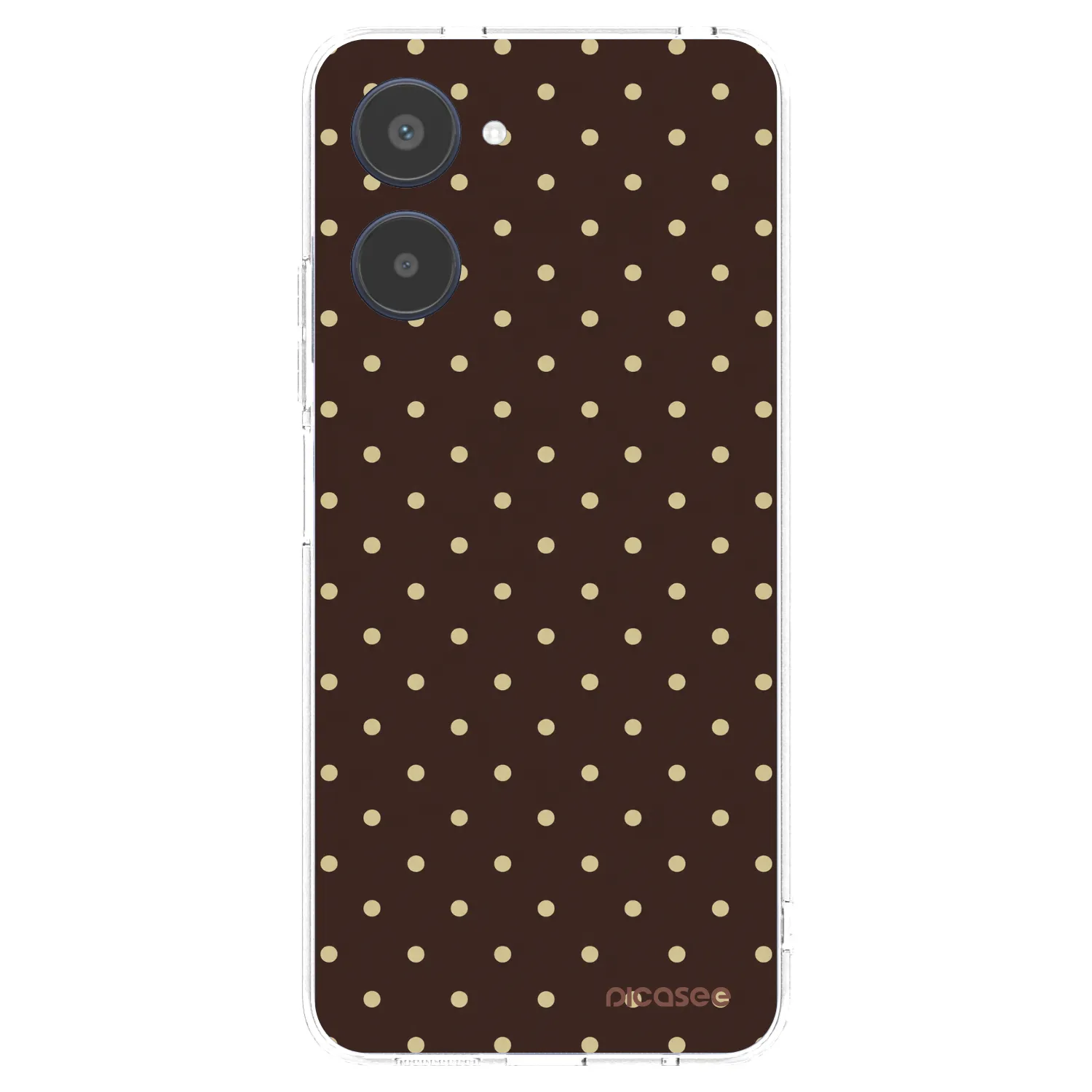 Picasee silikonska prozirna maskica za Realme 10 4G - Vanilla Dots & Chocolate