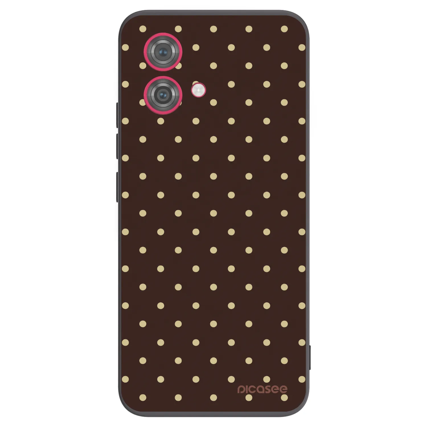 Picasee crna silikonska maskica za Motorola Moto G84 5G - Vanilla Dots & Chocolate
