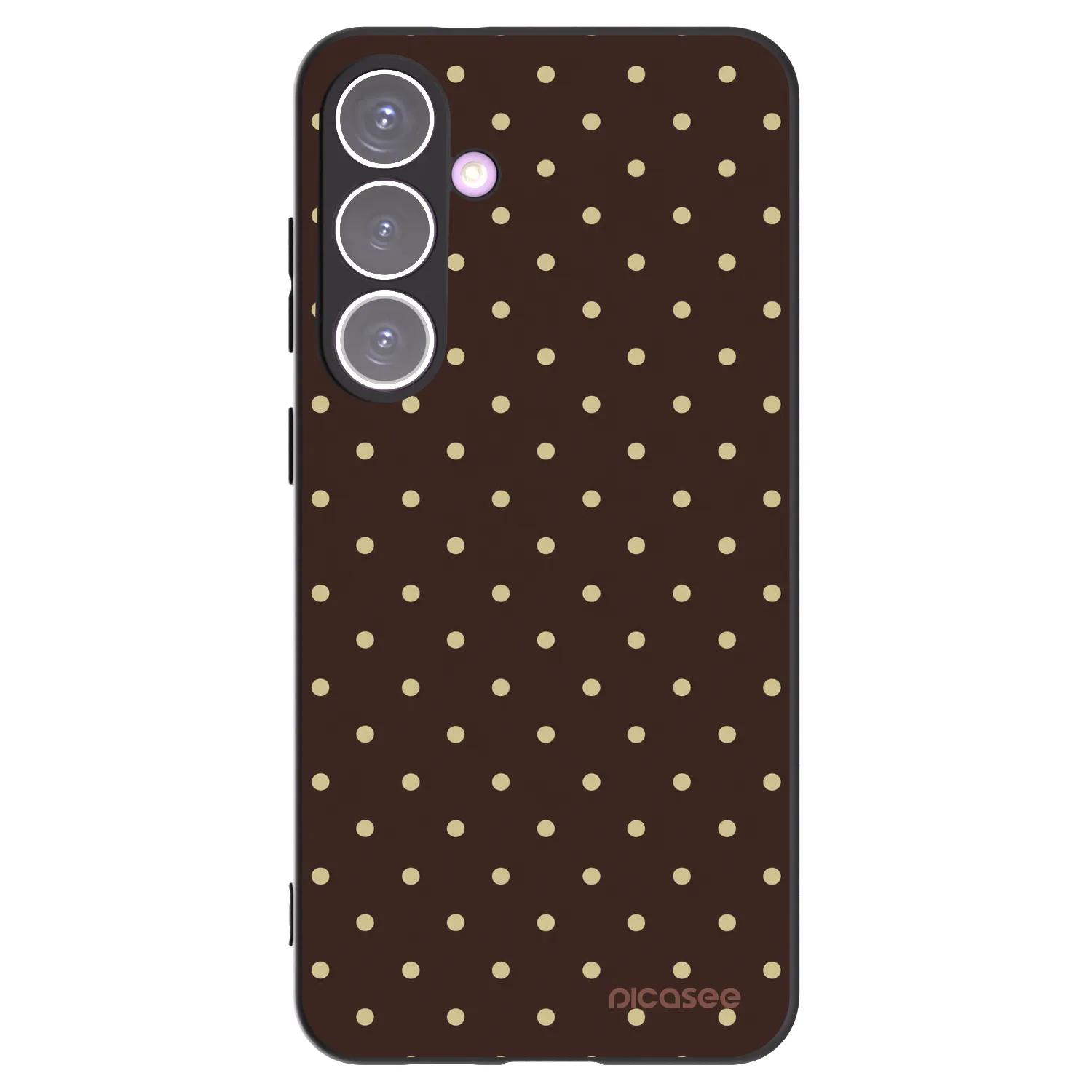 Picasee crna silikonska maskica za Samsung Galaxy S24+ S926B 5G - Vanilla Dots & Chocolate