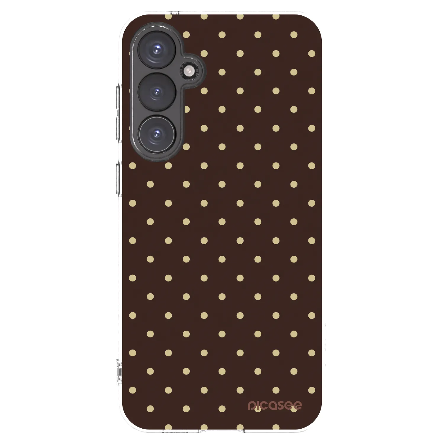 Picasee silikonska prozirna maskica za Samsung Galaxy S23 FE S711B - Vanilla Dots & Chocolate
